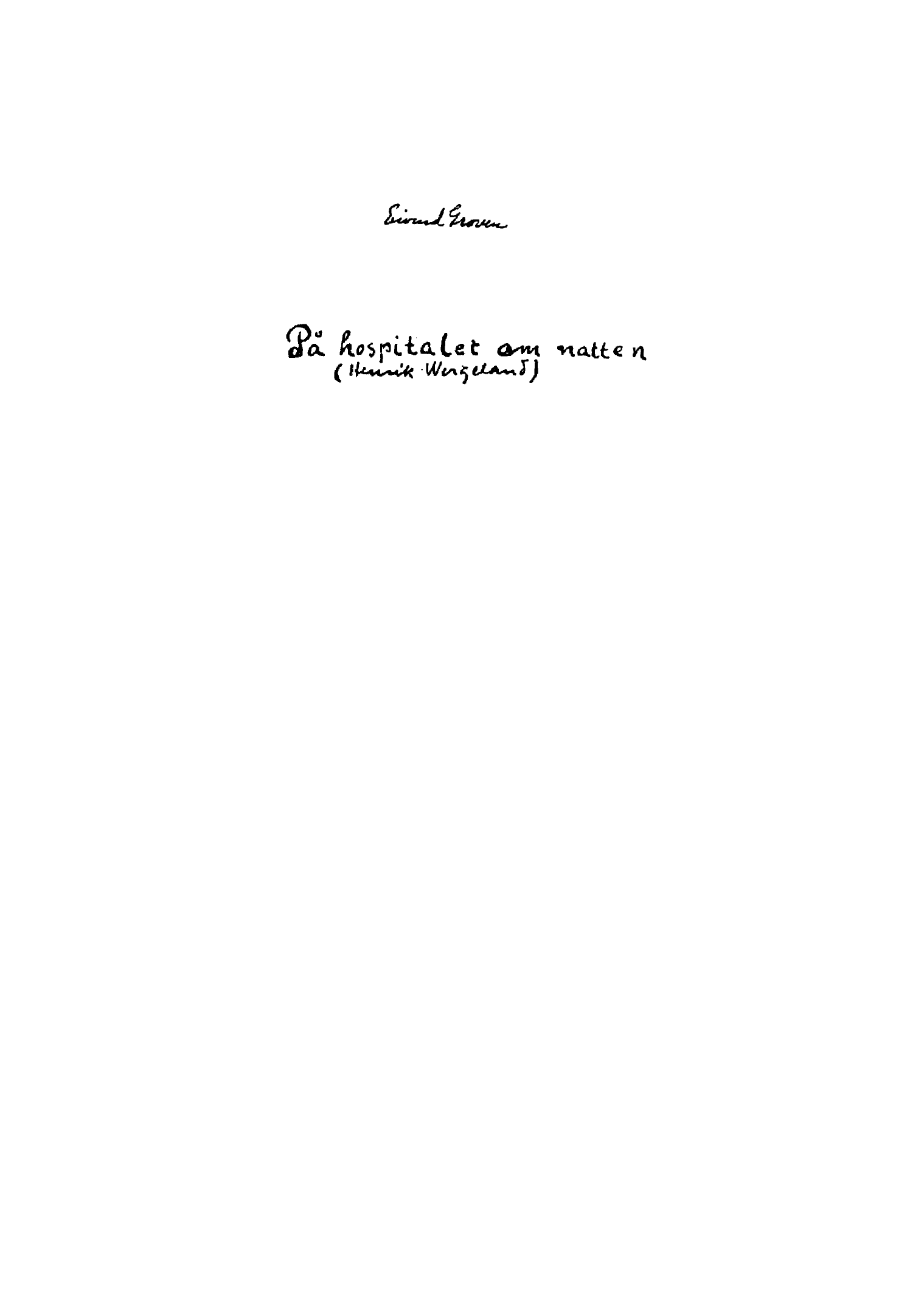 På hospitalet om natten, op. 13, nr. 2