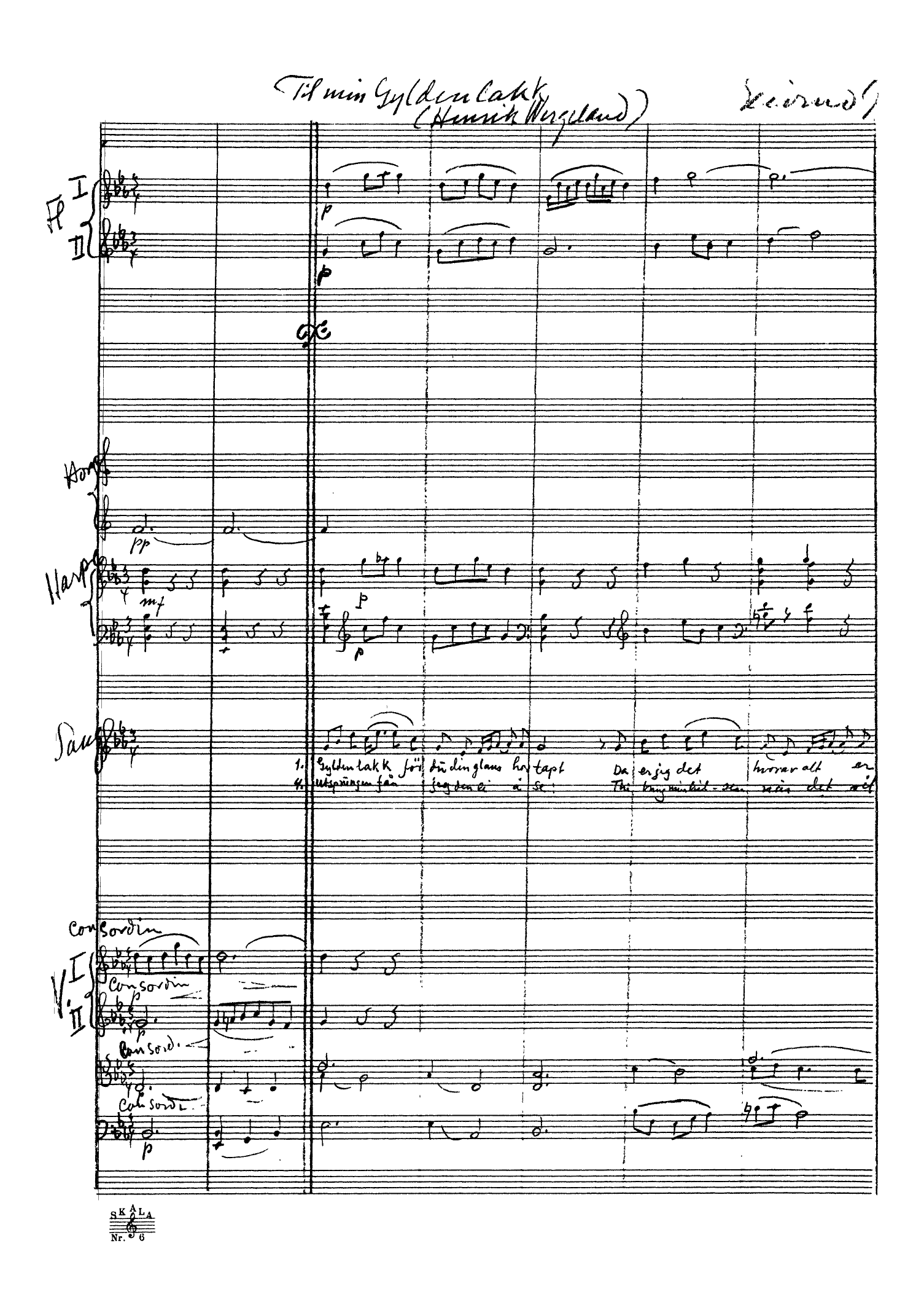 Til min Gyldenlakk, op. 22