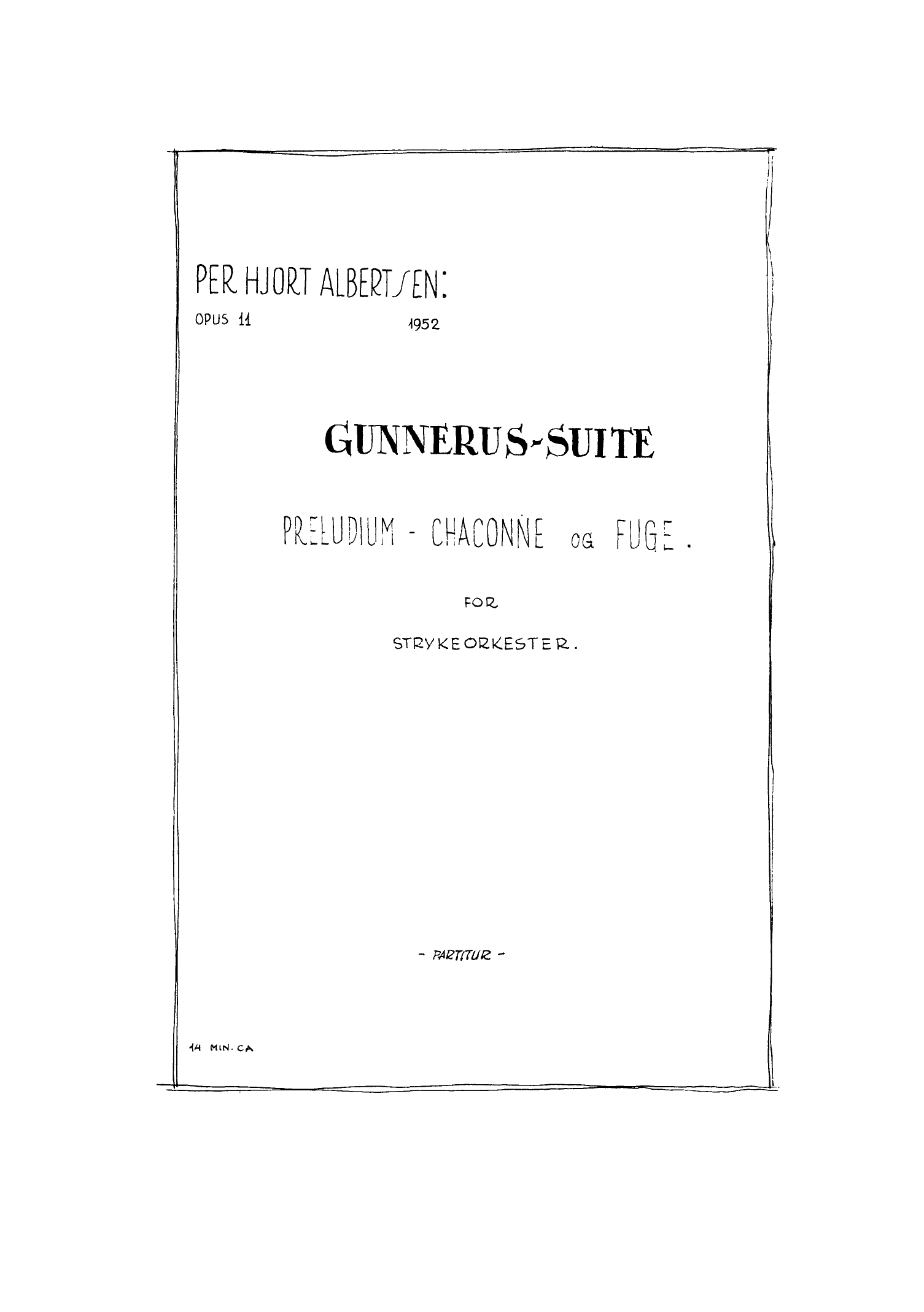 Gunnerus-suite, op. 11