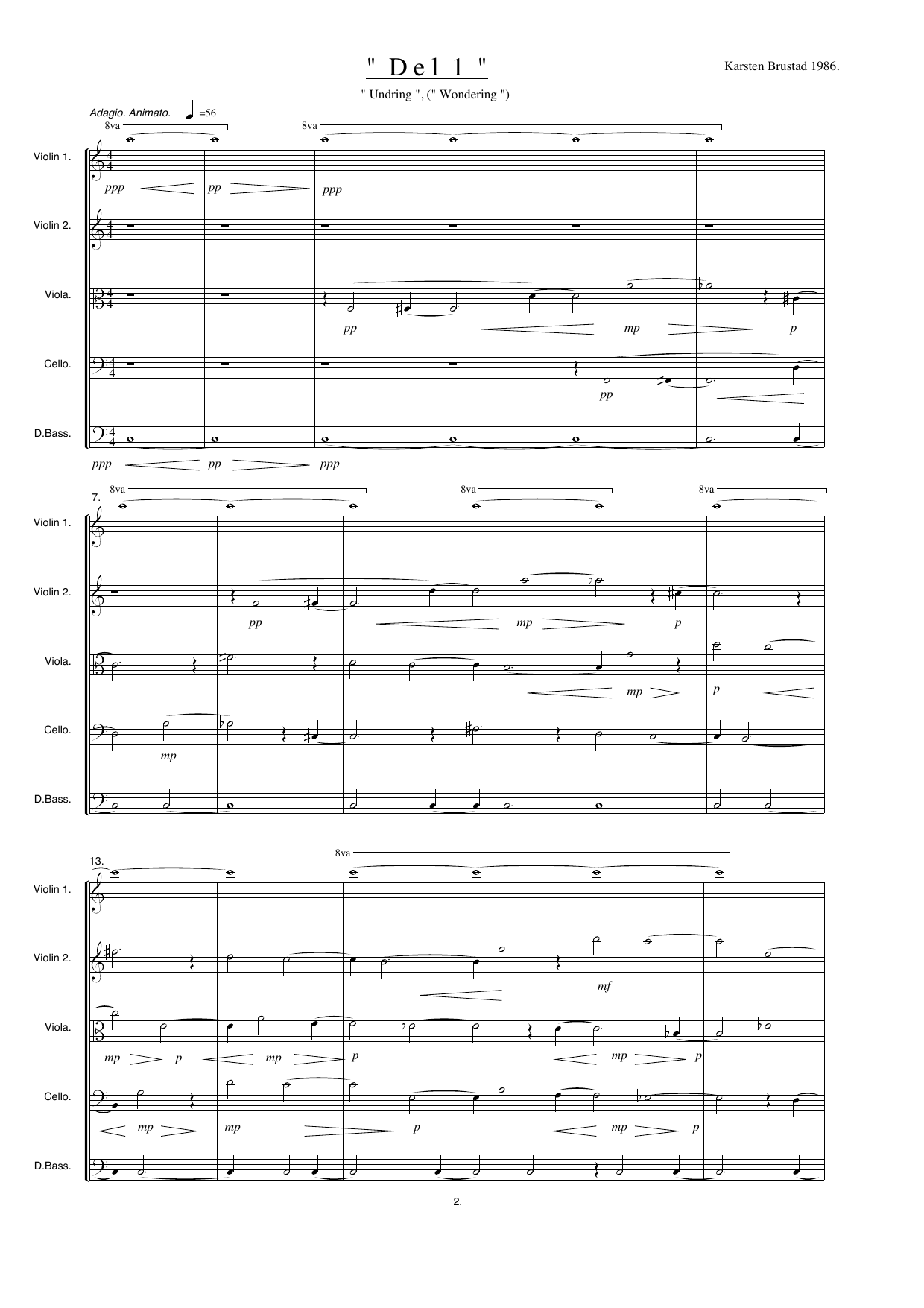 Three Parts for Strings - Image 2