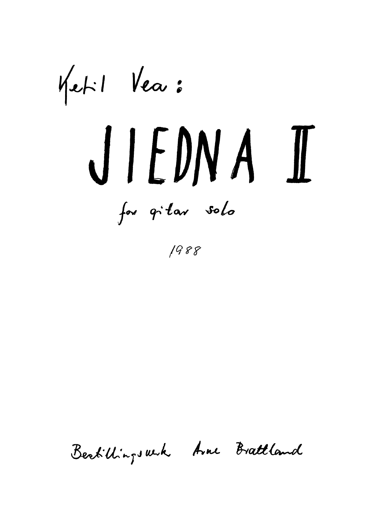 Jiedna II for gitar solo
