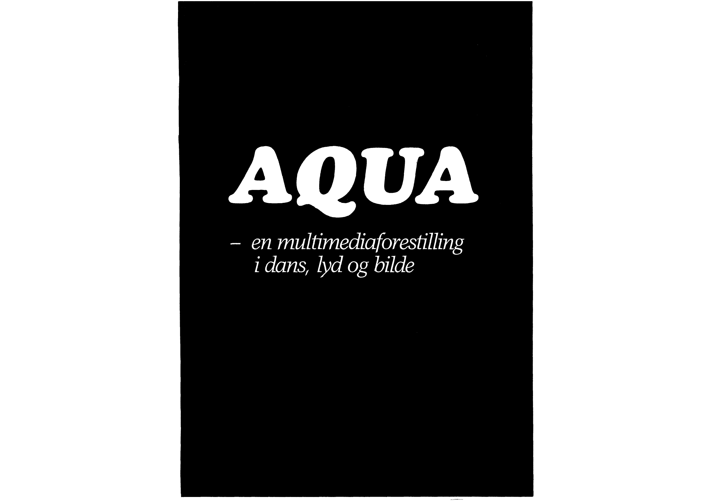 Aqua - En multimediaforestilling i dans, lyd og bilde