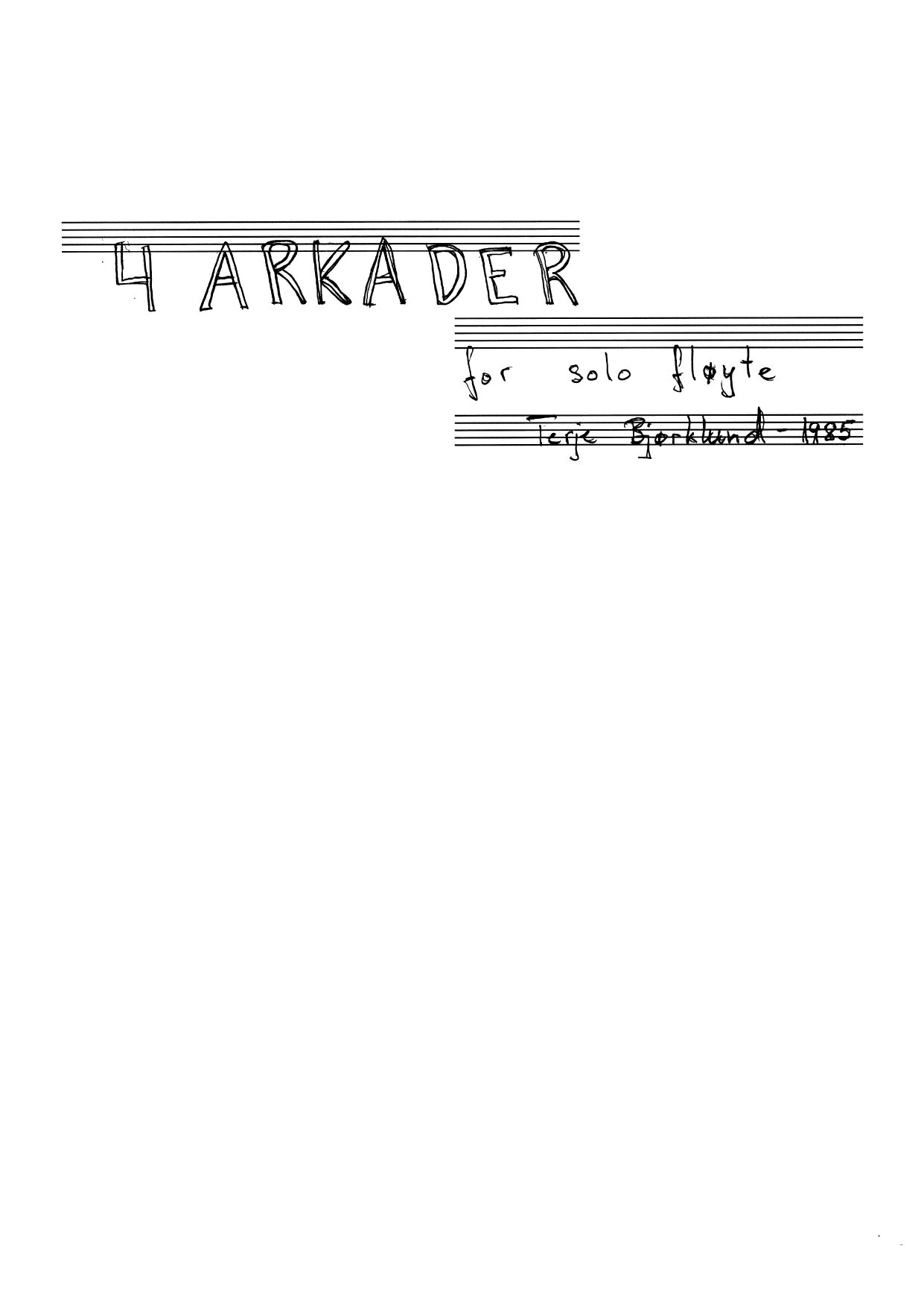 4 Arkader for solo fløyte