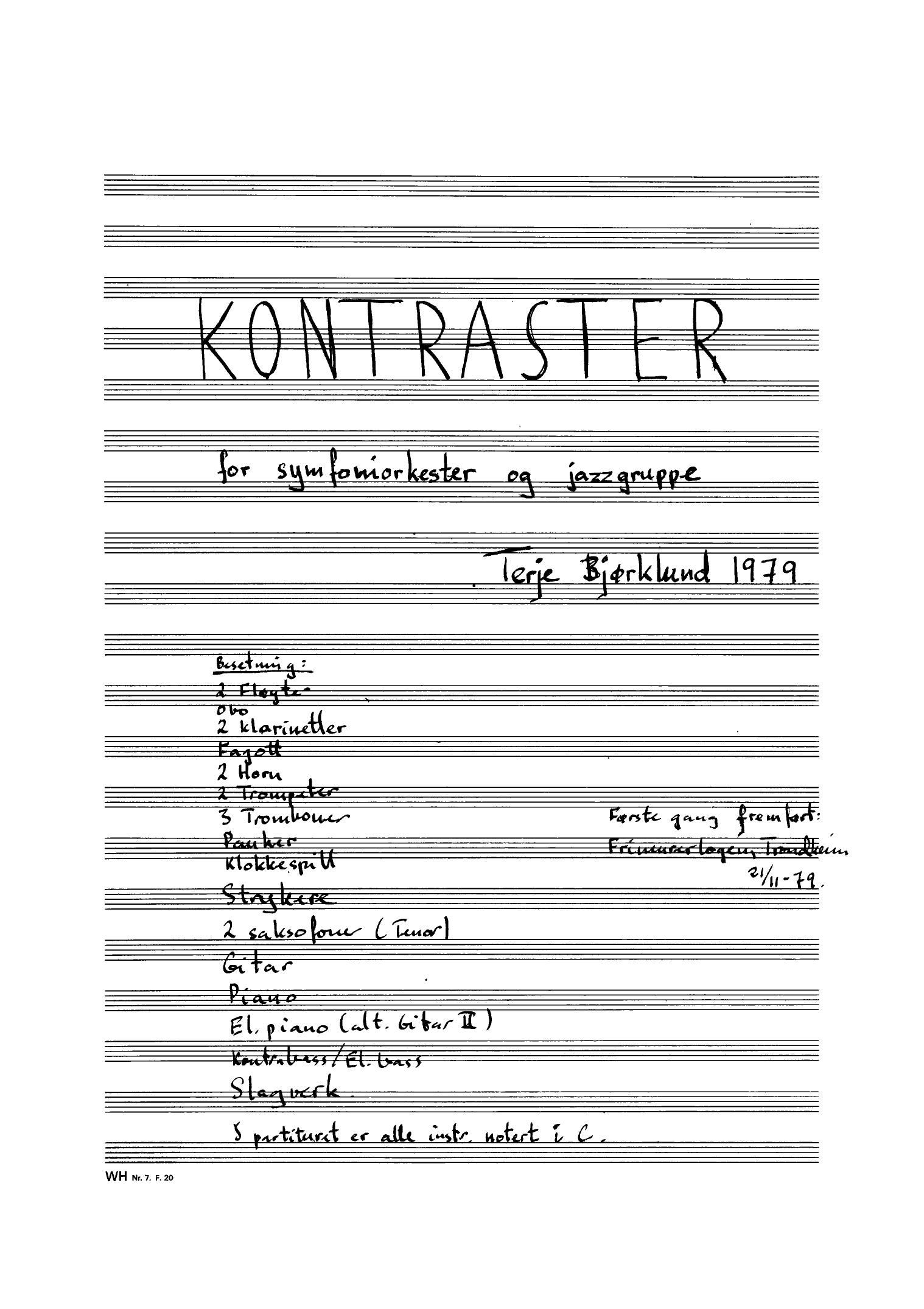 Kontraster for symfoniorkester og jazzgruppe