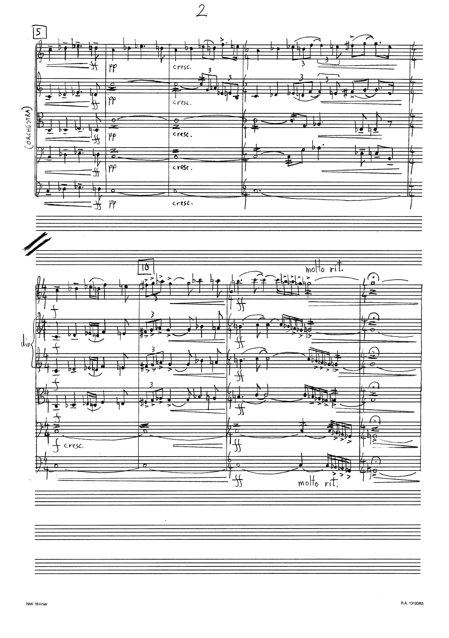 Fantasia Concertante for Oboe, Violin, Cello, Piano and String Orchestra - Image 2