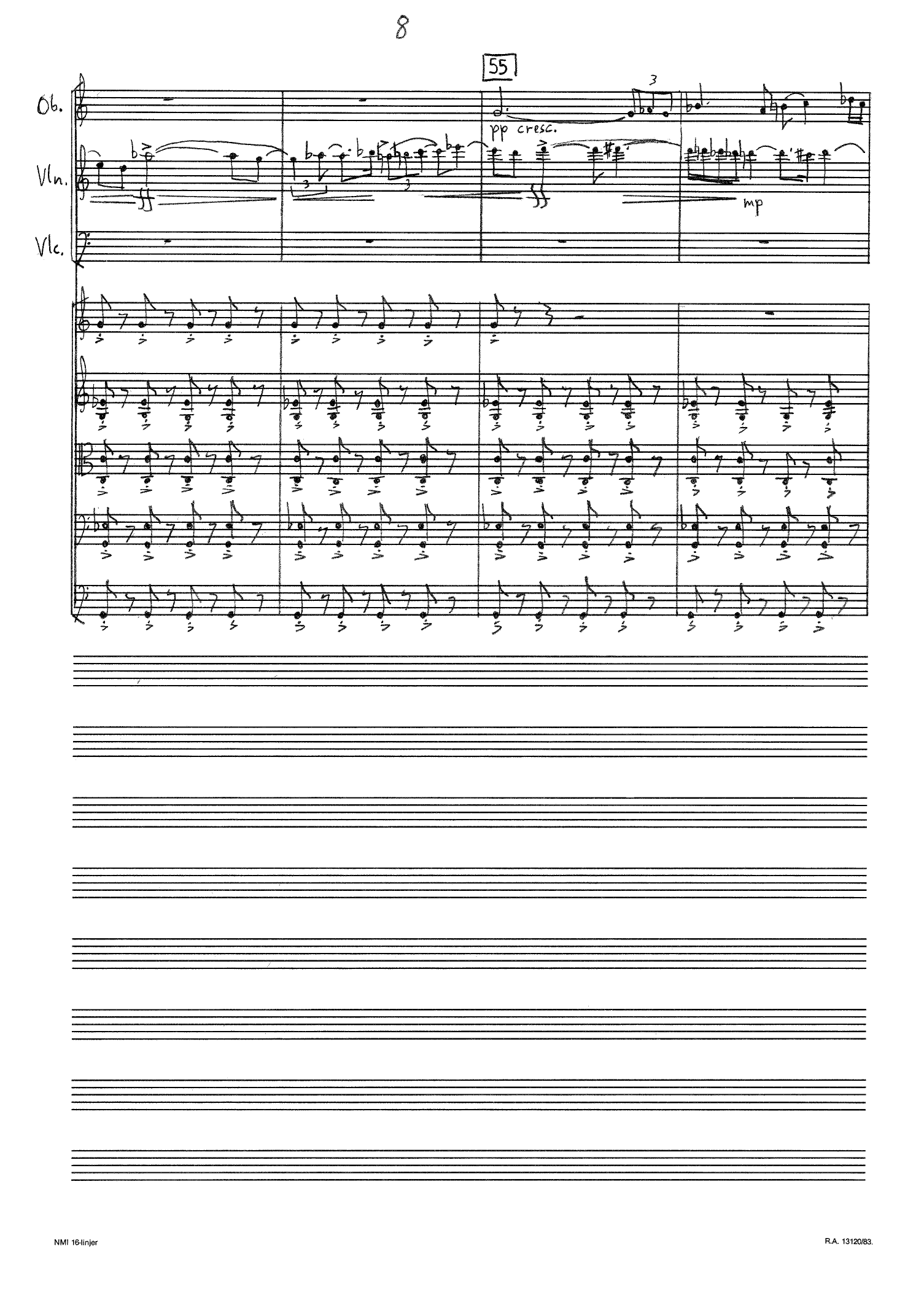 Fantasia Concertante for Oboe, Violin, Cello, Piano and String Orchestra - Image 8