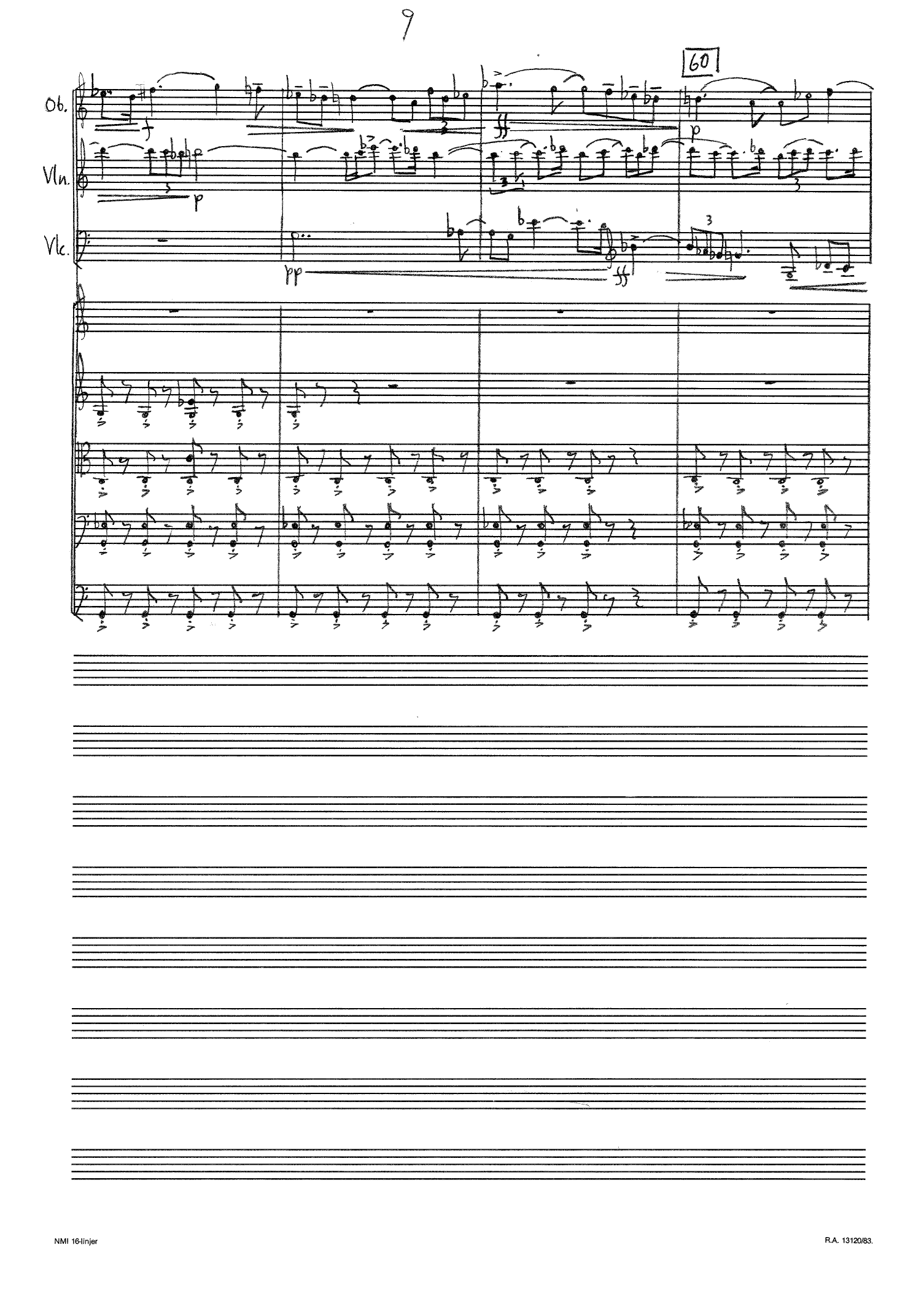 Fantasia Concertante for Oboe, Violin, Cello, Piano and String Orchestra - Image 9