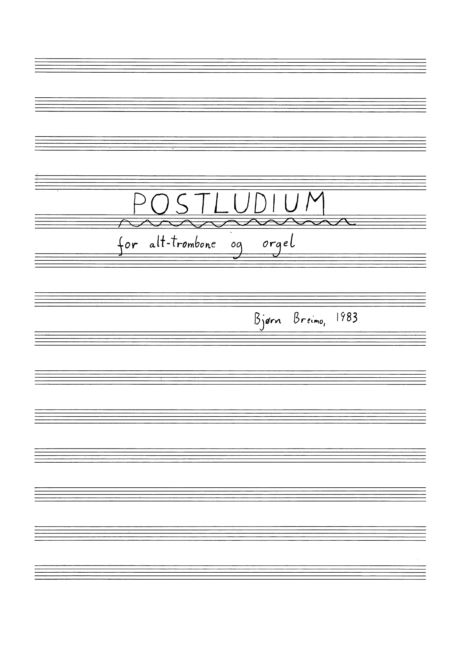 Postludium for alt-trombone og orgel