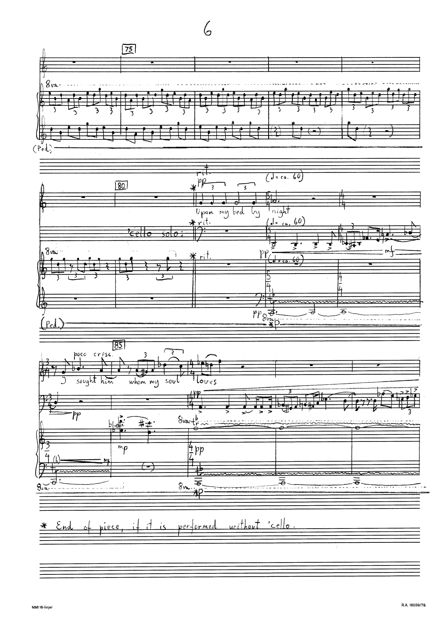Song of Love - For Soprano, Cello and Piano - Bilde 6