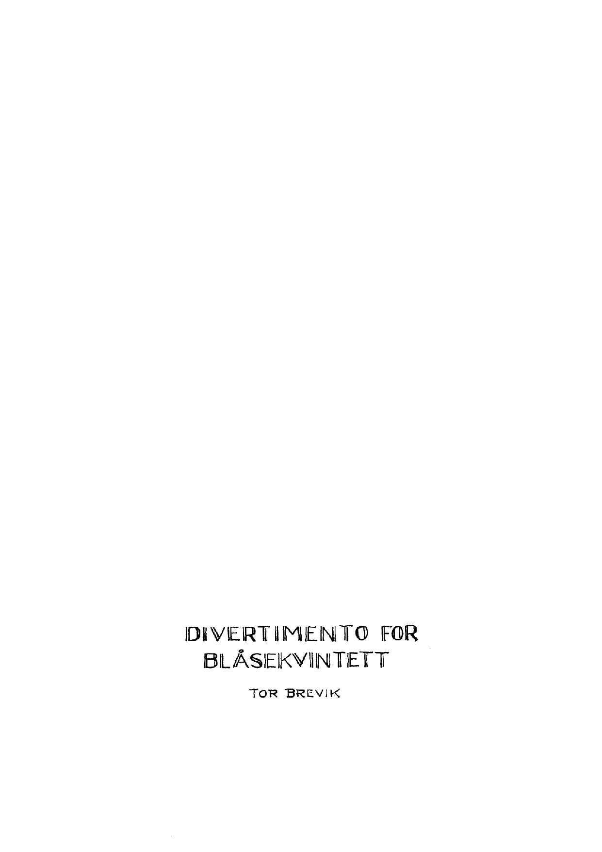 Divertimento for blåsekvintett