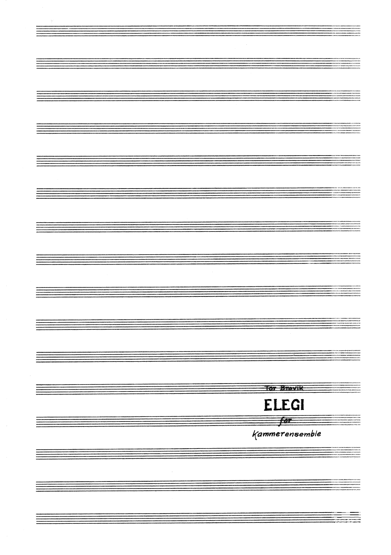 Elegi for kammerensemble