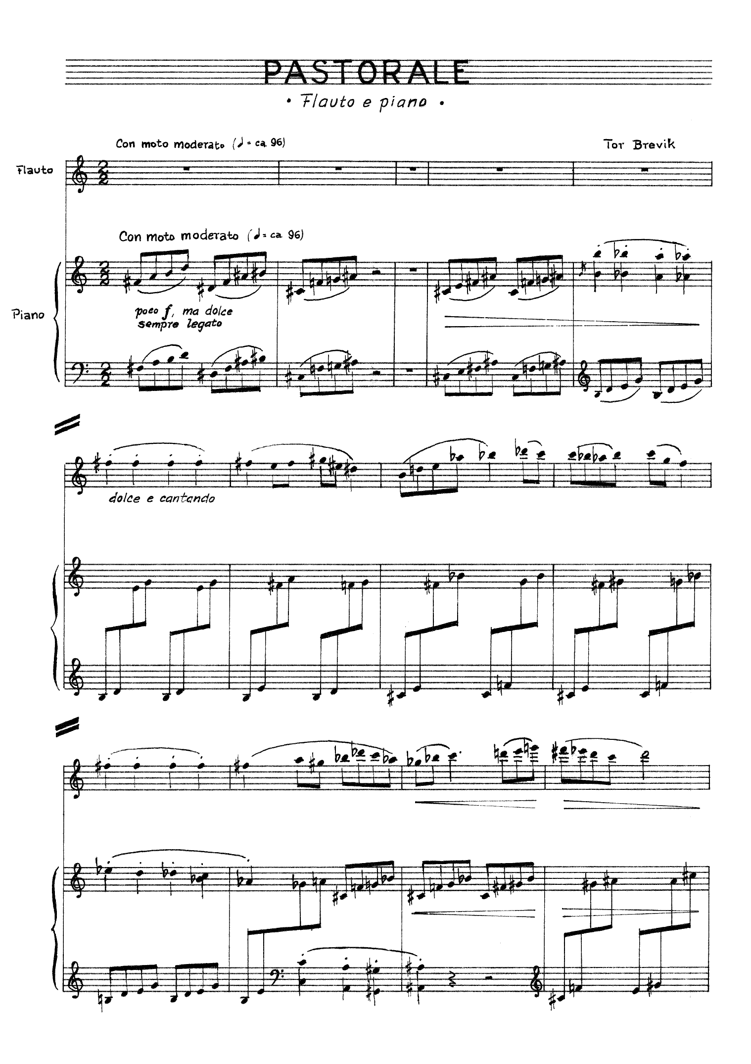 Pastorale for Flute and Piano