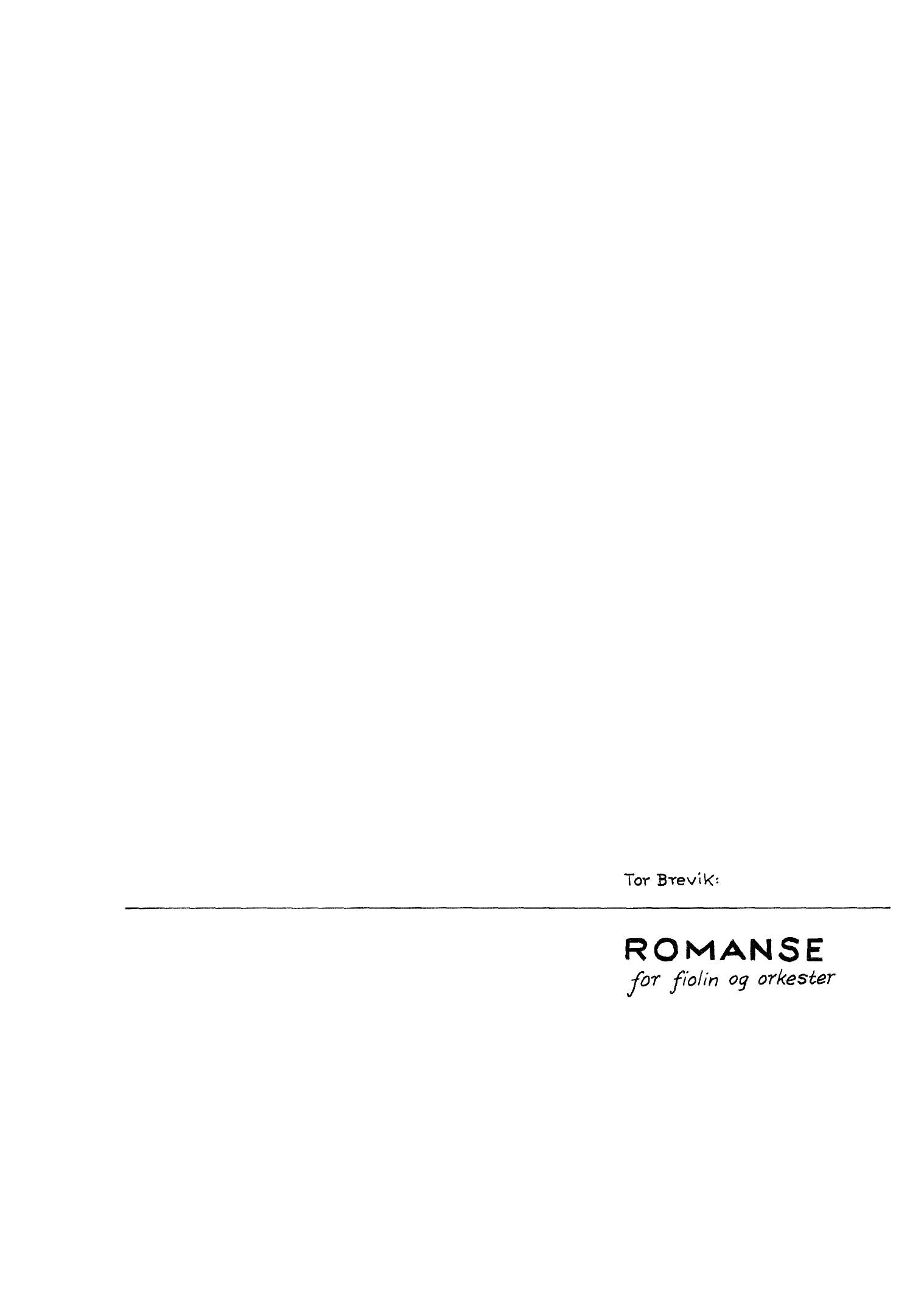 Romance for Violin and Orchestra