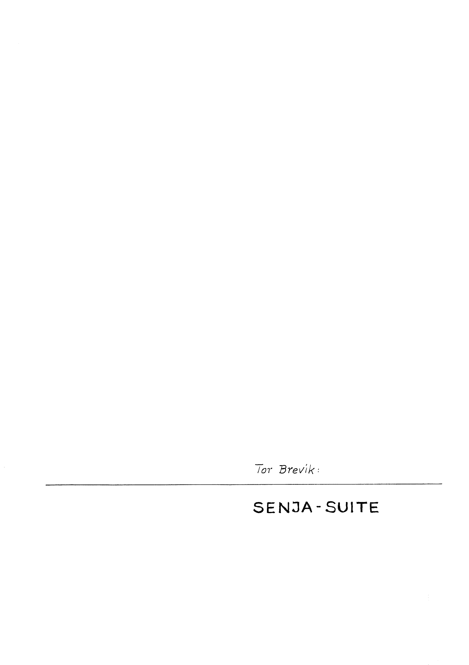 Senja-suite for kammerorkester