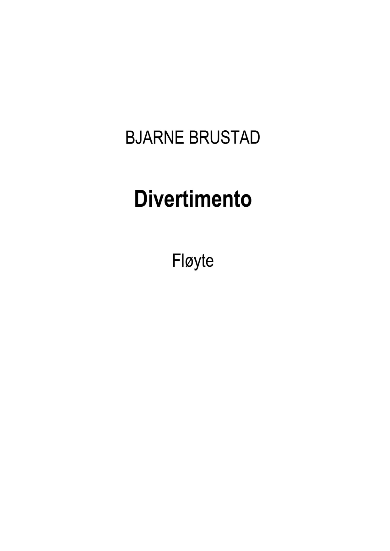 Divertimento for fløyte