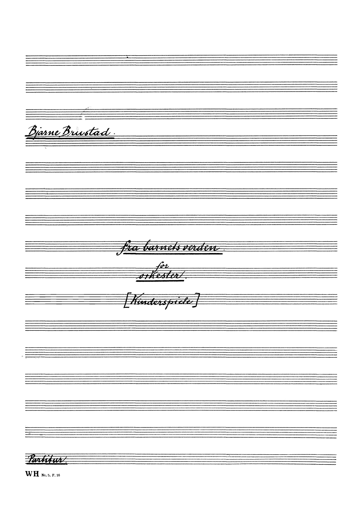 Fra barnets verden - Suite