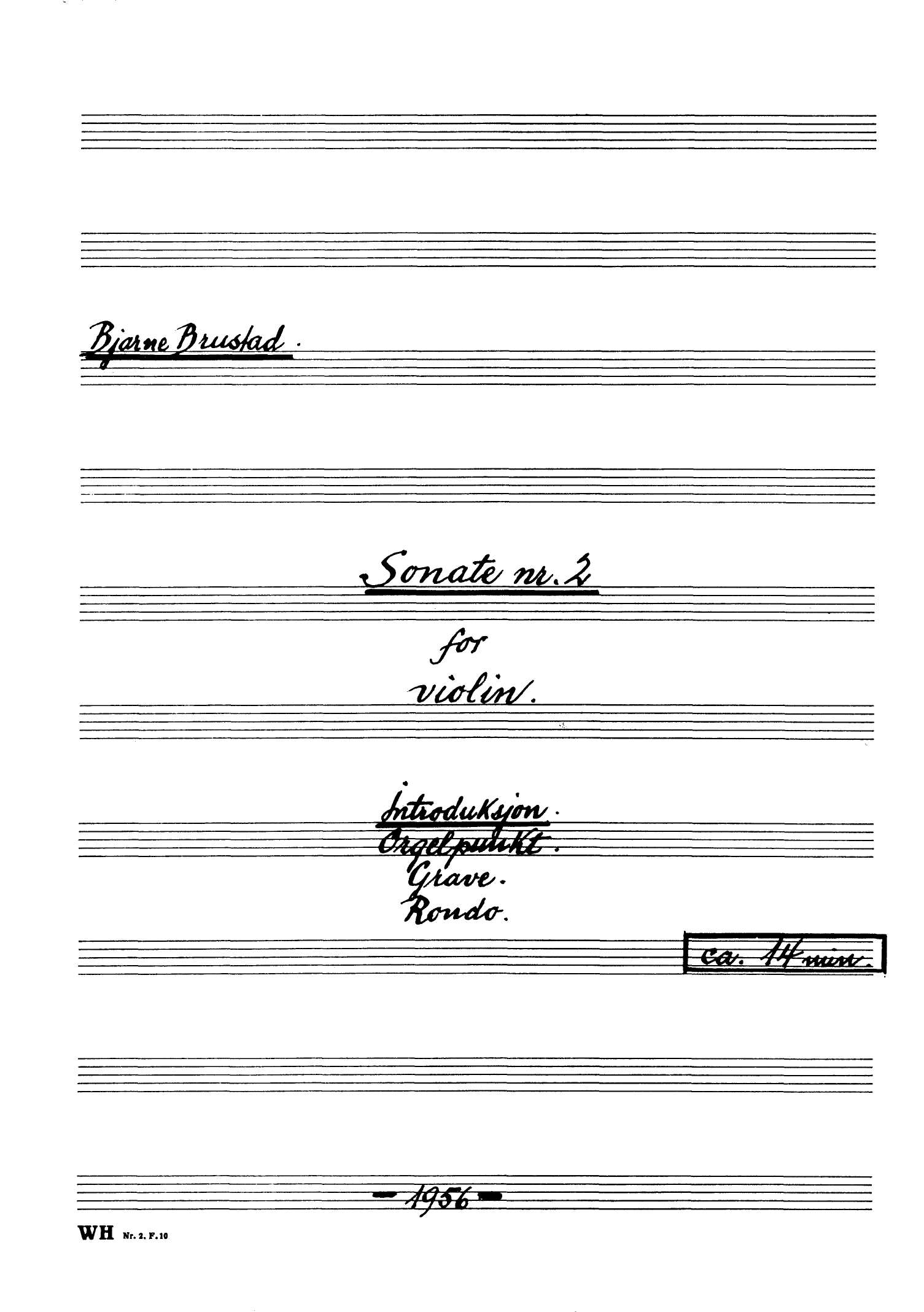 Sonate nr. 2 for violin