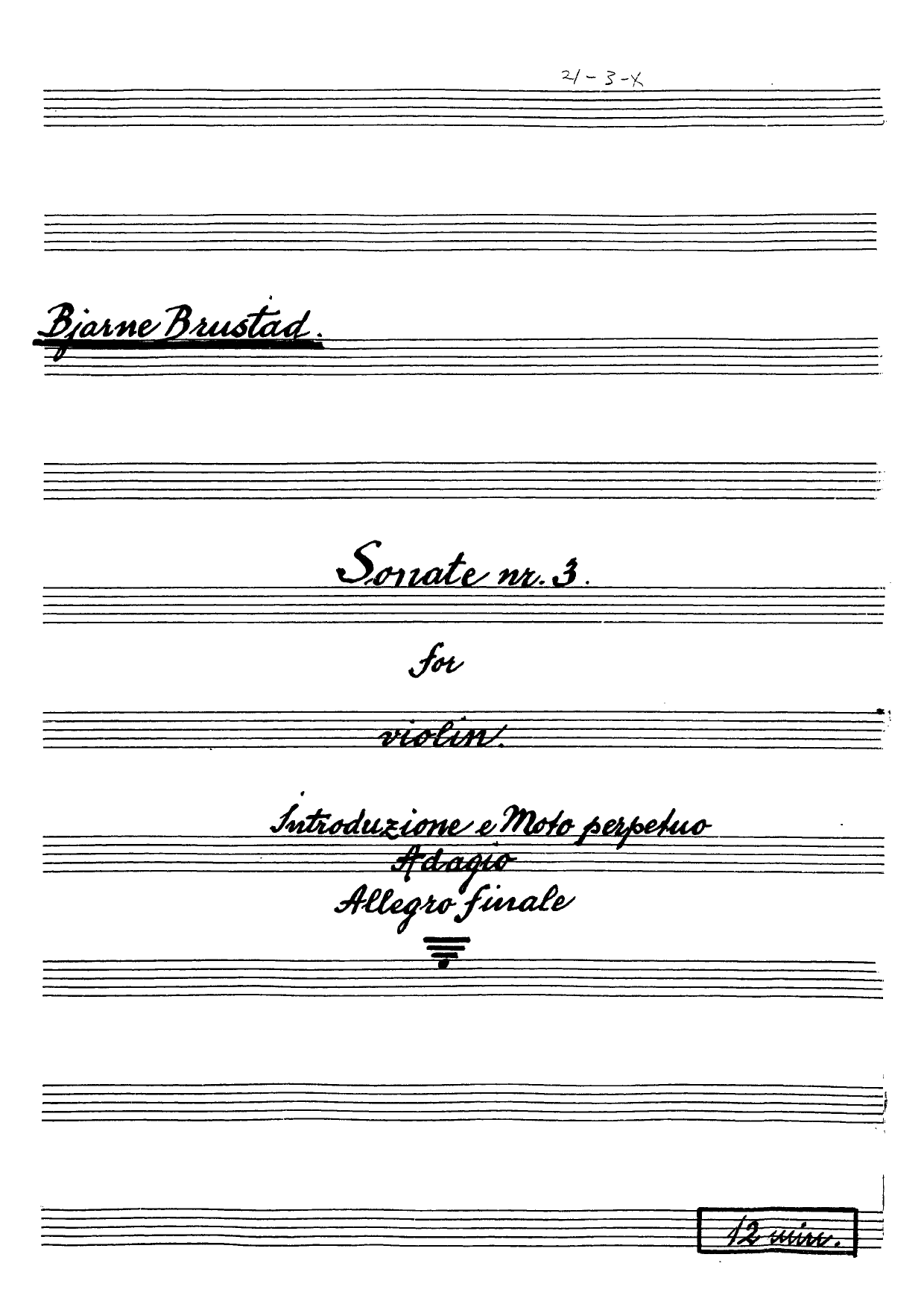 Sonate nr. 3 for violin