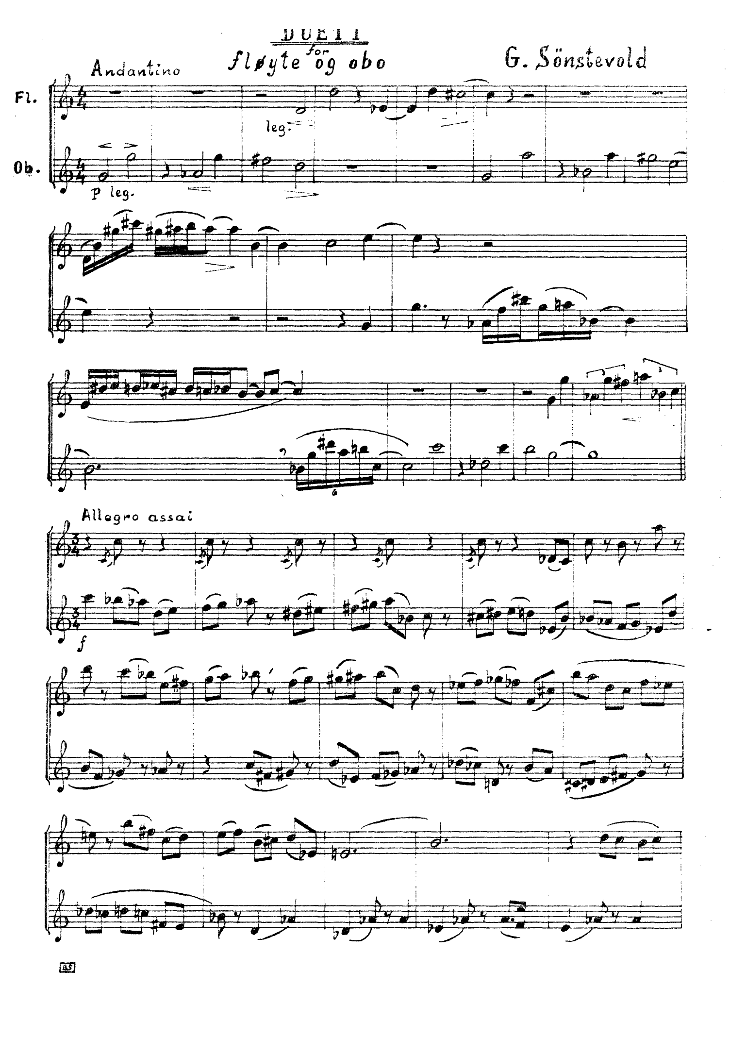 Duet for Flute and Oboe (or Bassoon) - Image 2