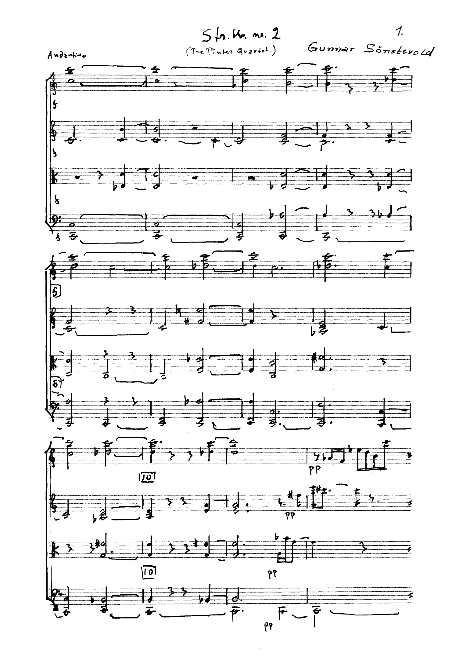String Quartet No. 2 : The Pinter Quartet