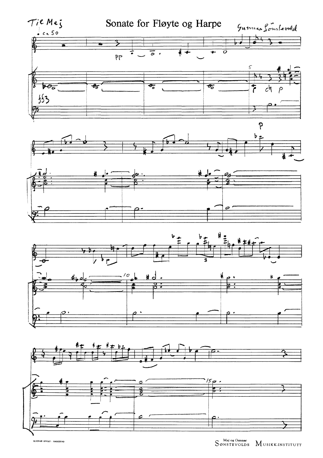 Sonata for Flute and Harp