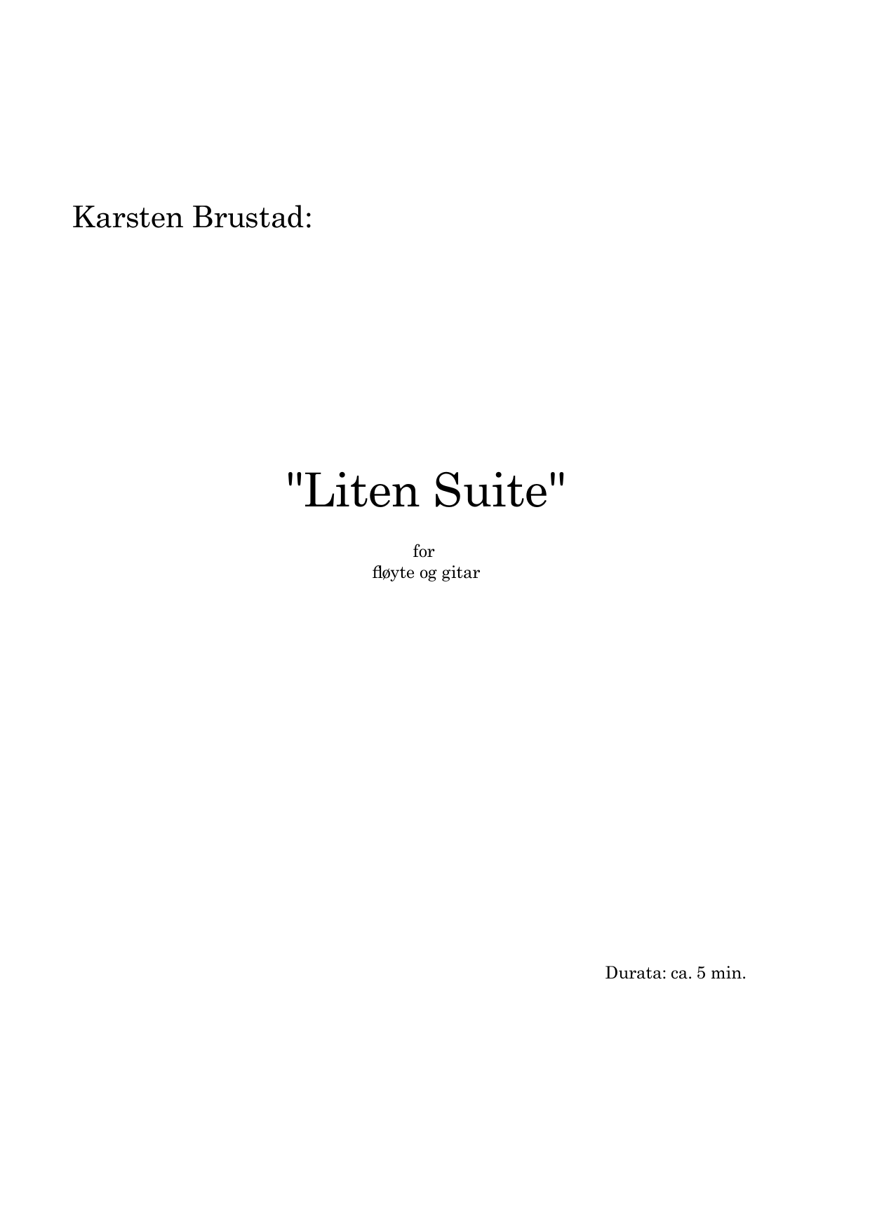 Little Suite for Flute and Guitar