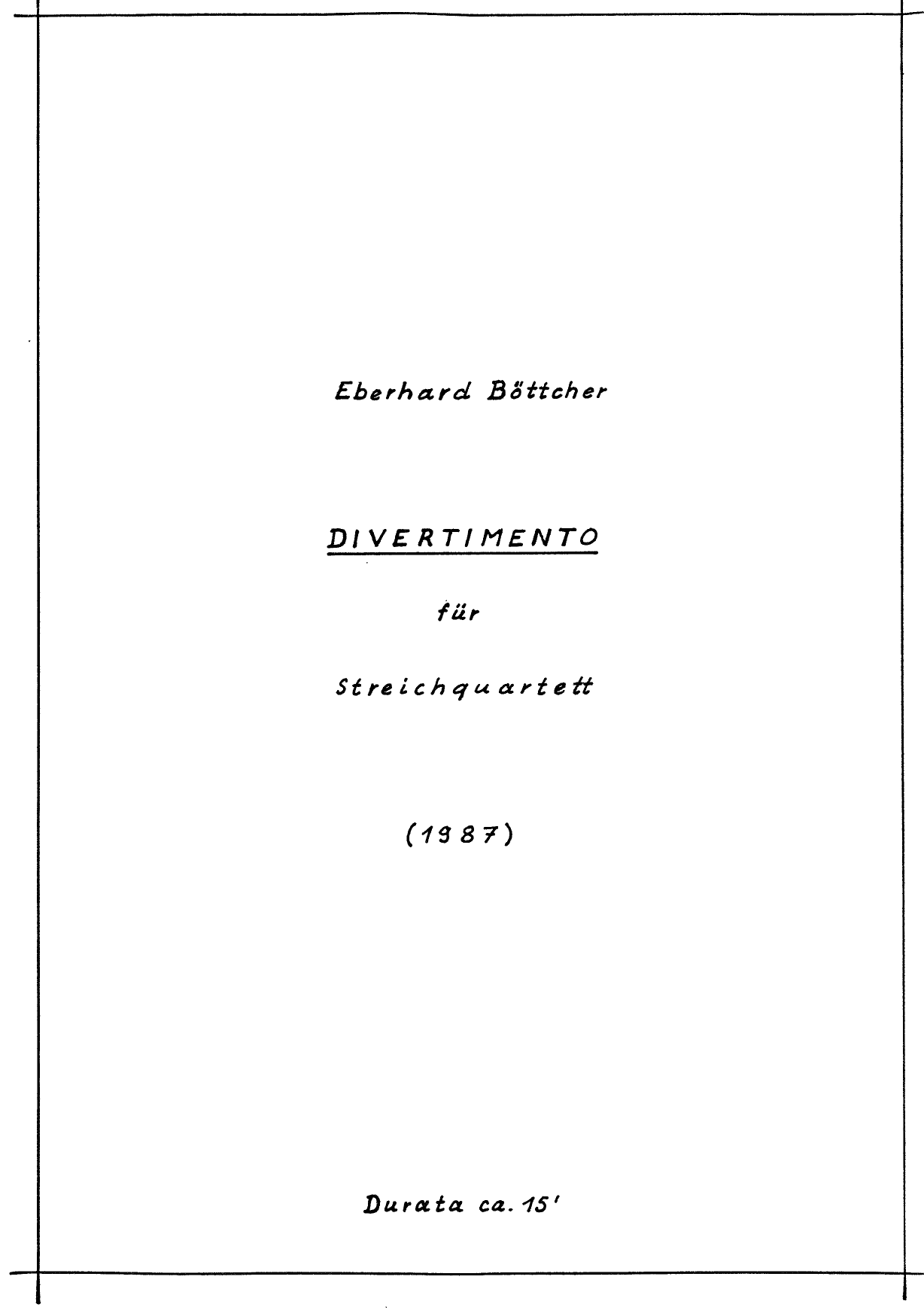 Divertimento für Streicher