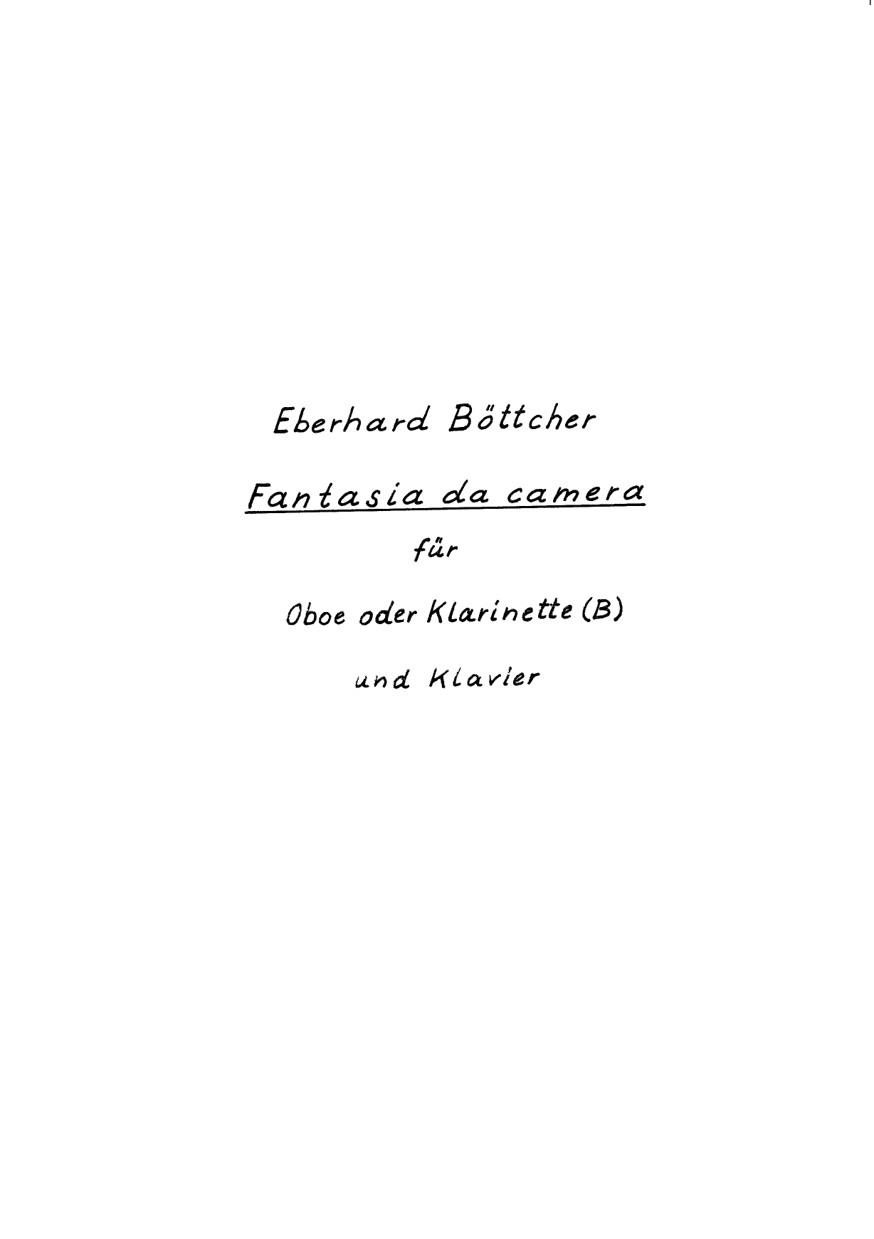 Fantasia da camera für Oboe und Klavier