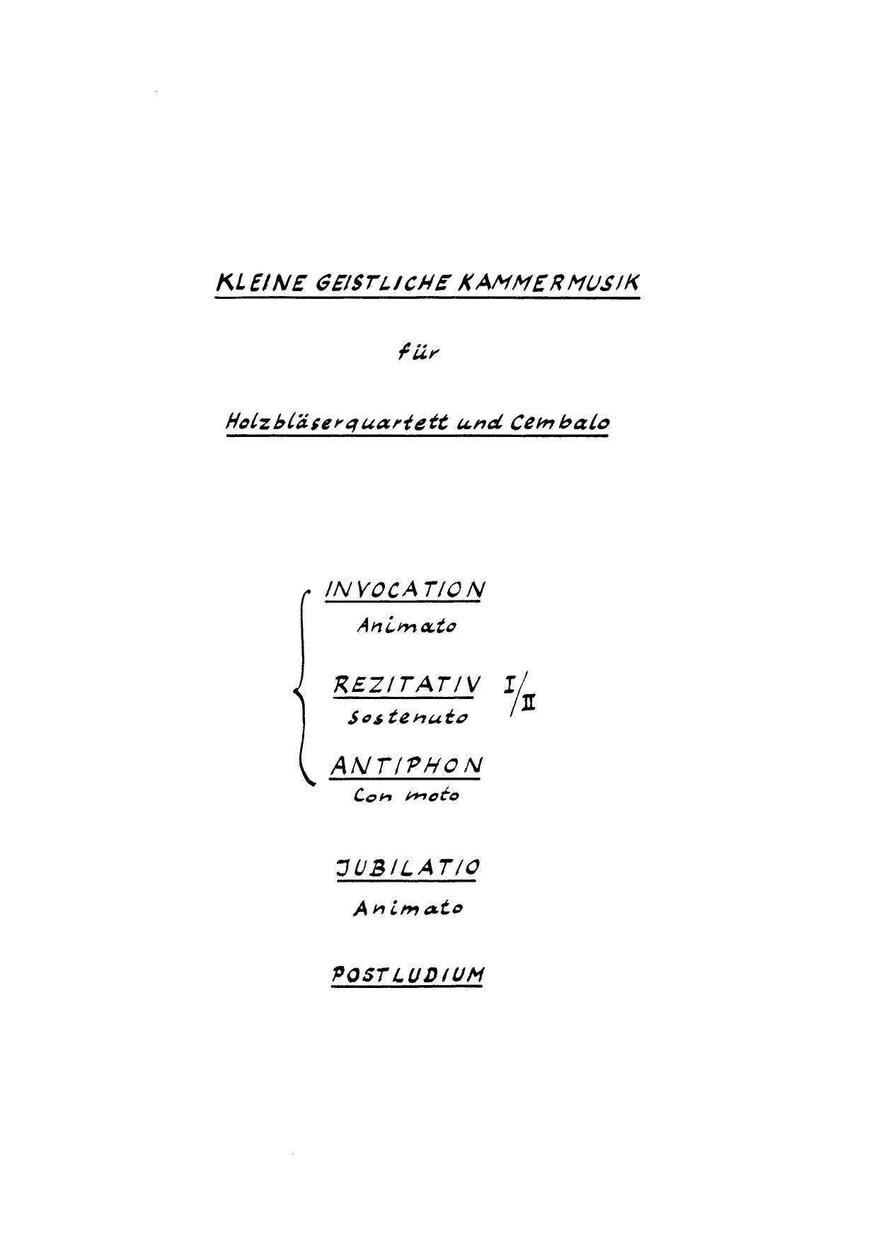 Kleine geistliche Kammermusik für Holzbläserquartett und Cembalo - Image 2