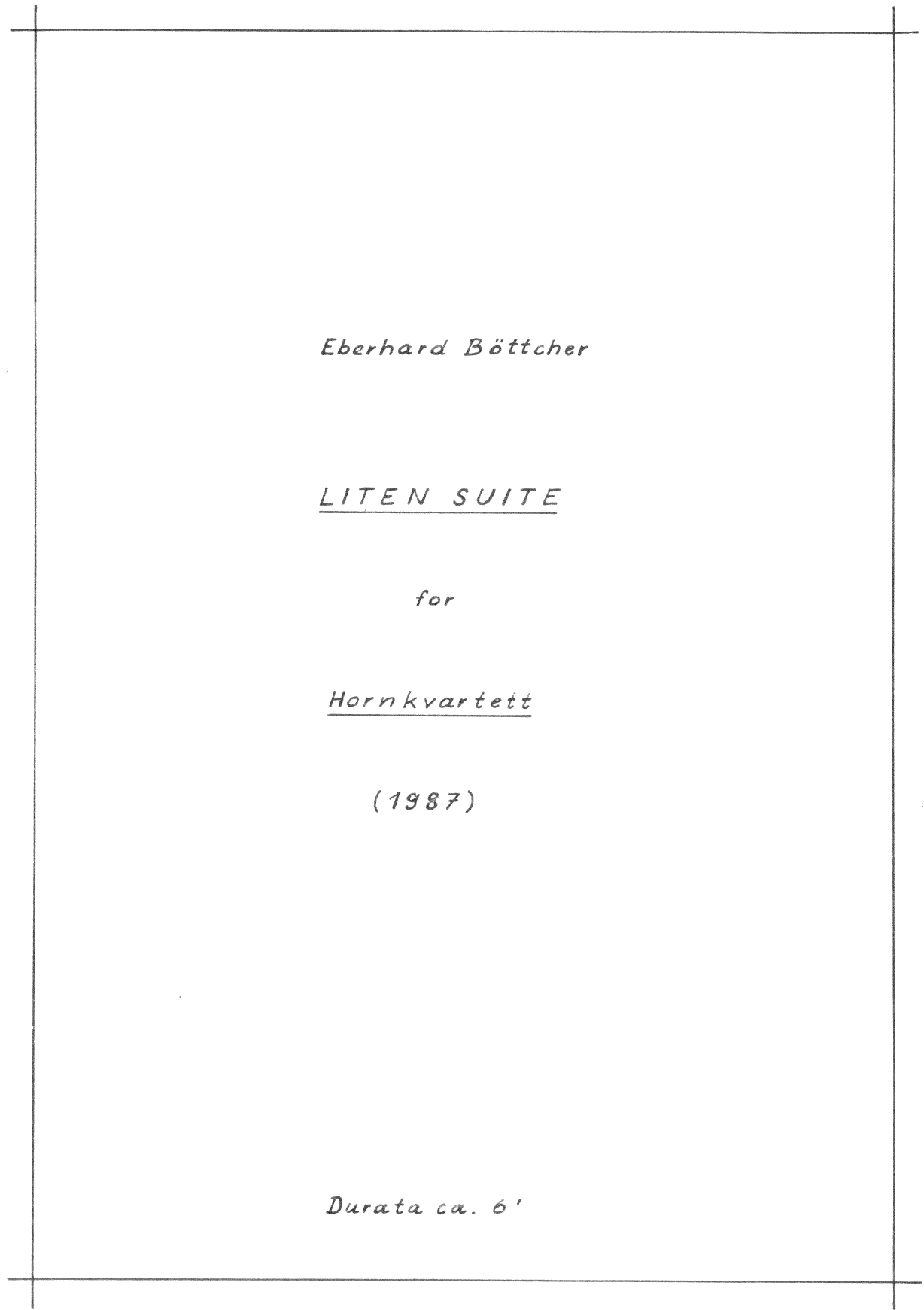 Little Suite for Horn Quartet
