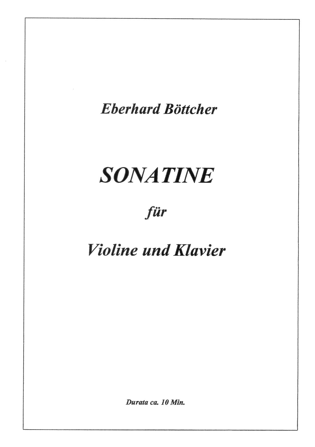 Sonatine für Violine und Klavier