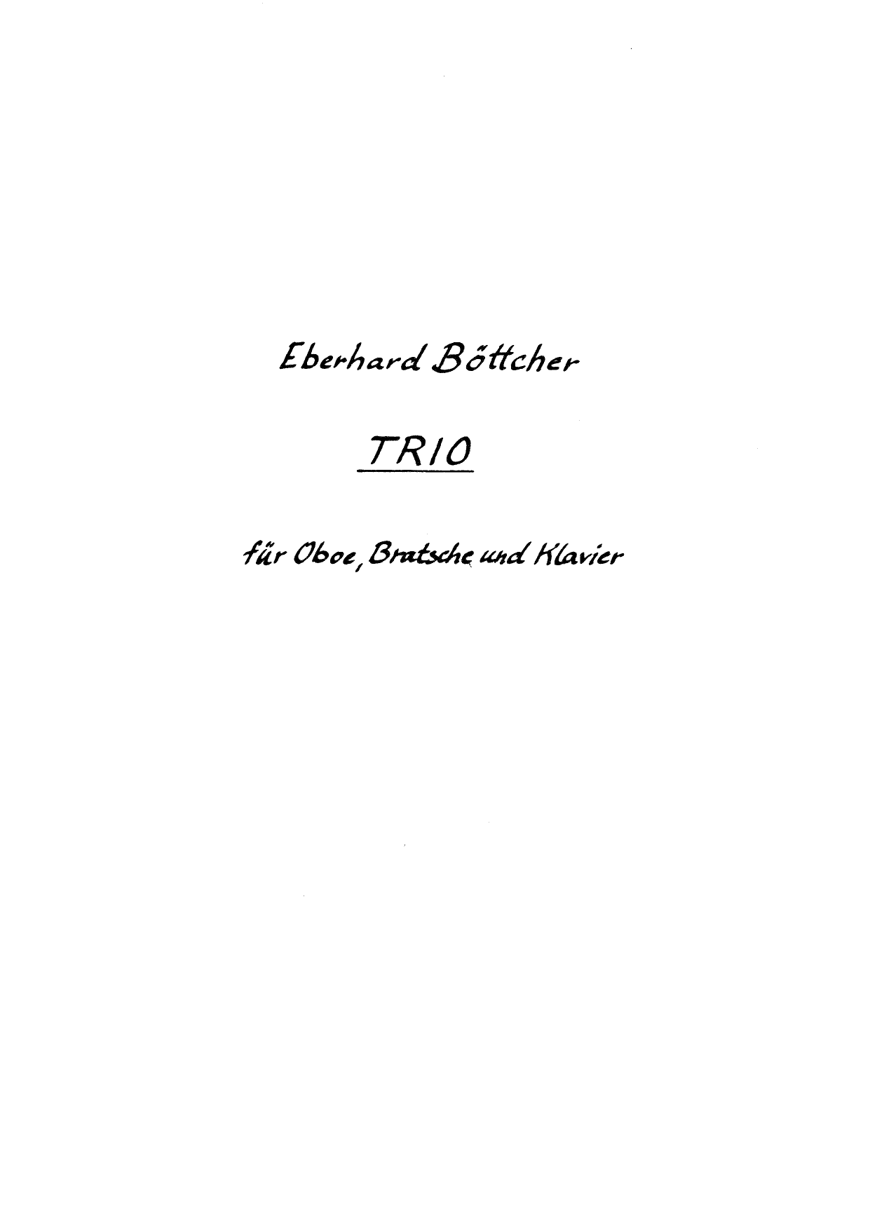 Trio für Oboe, Bratsche und Klavier