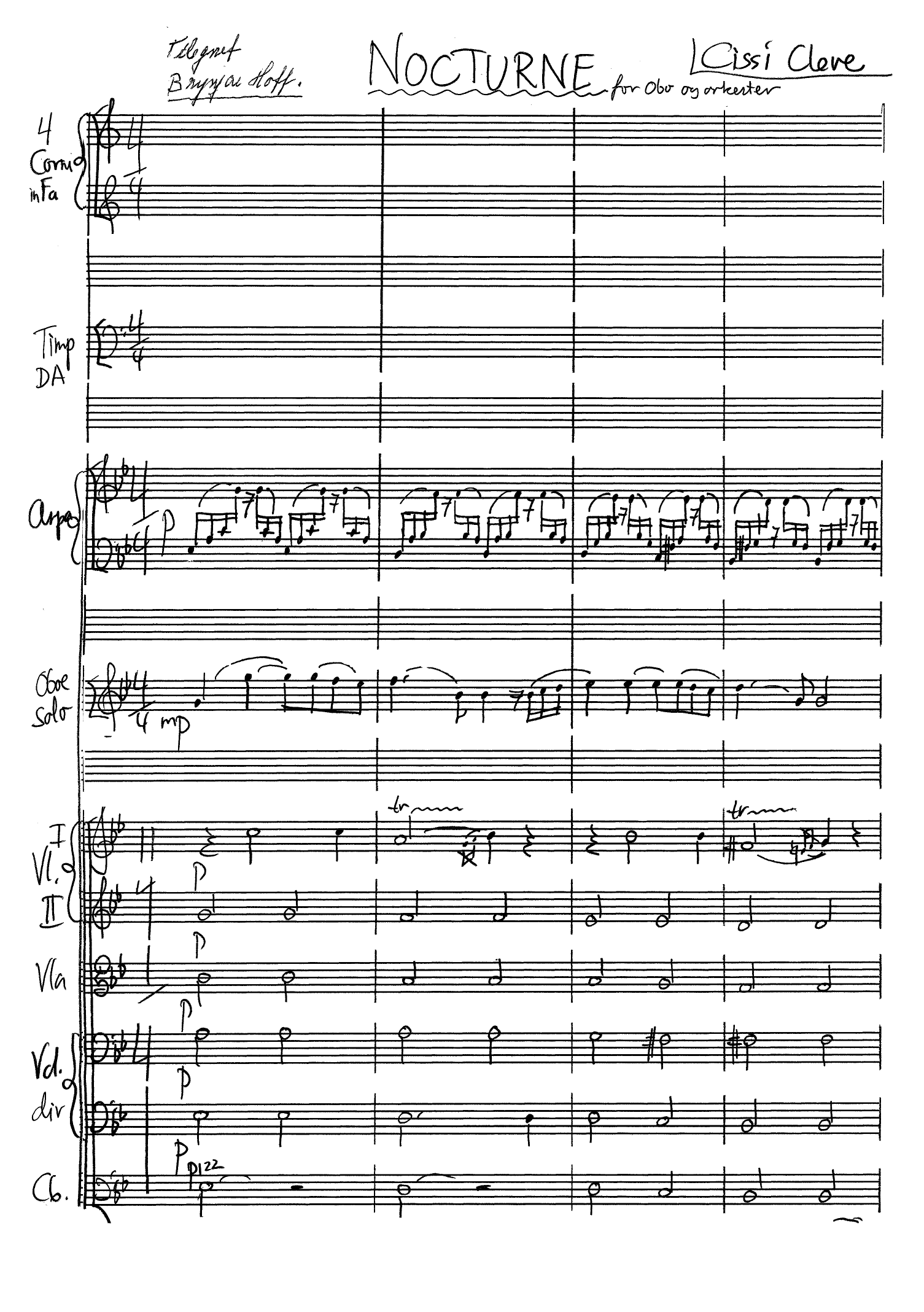 Nocturne for obo og orkester