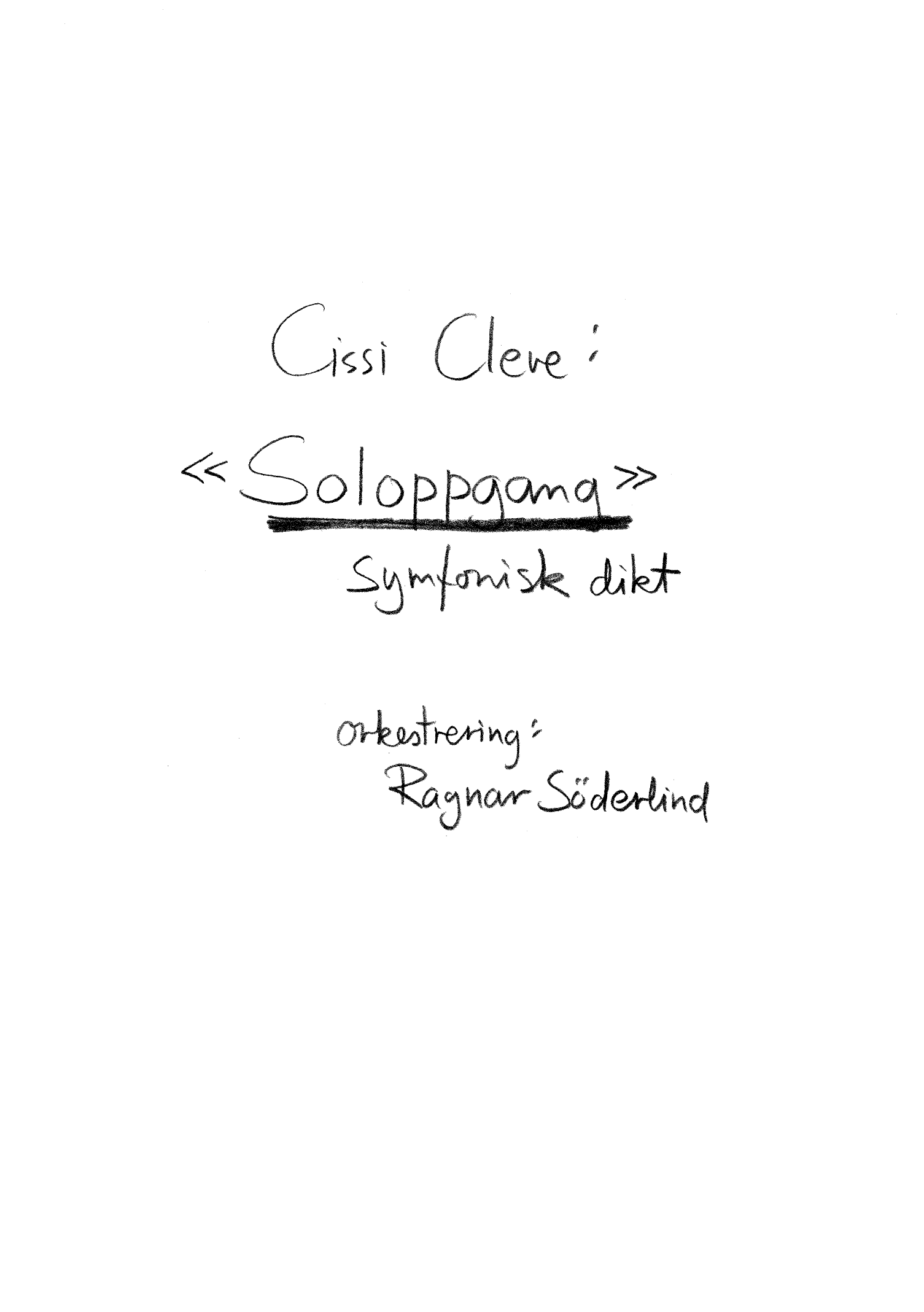Soloppgang - Symfonisk dikt