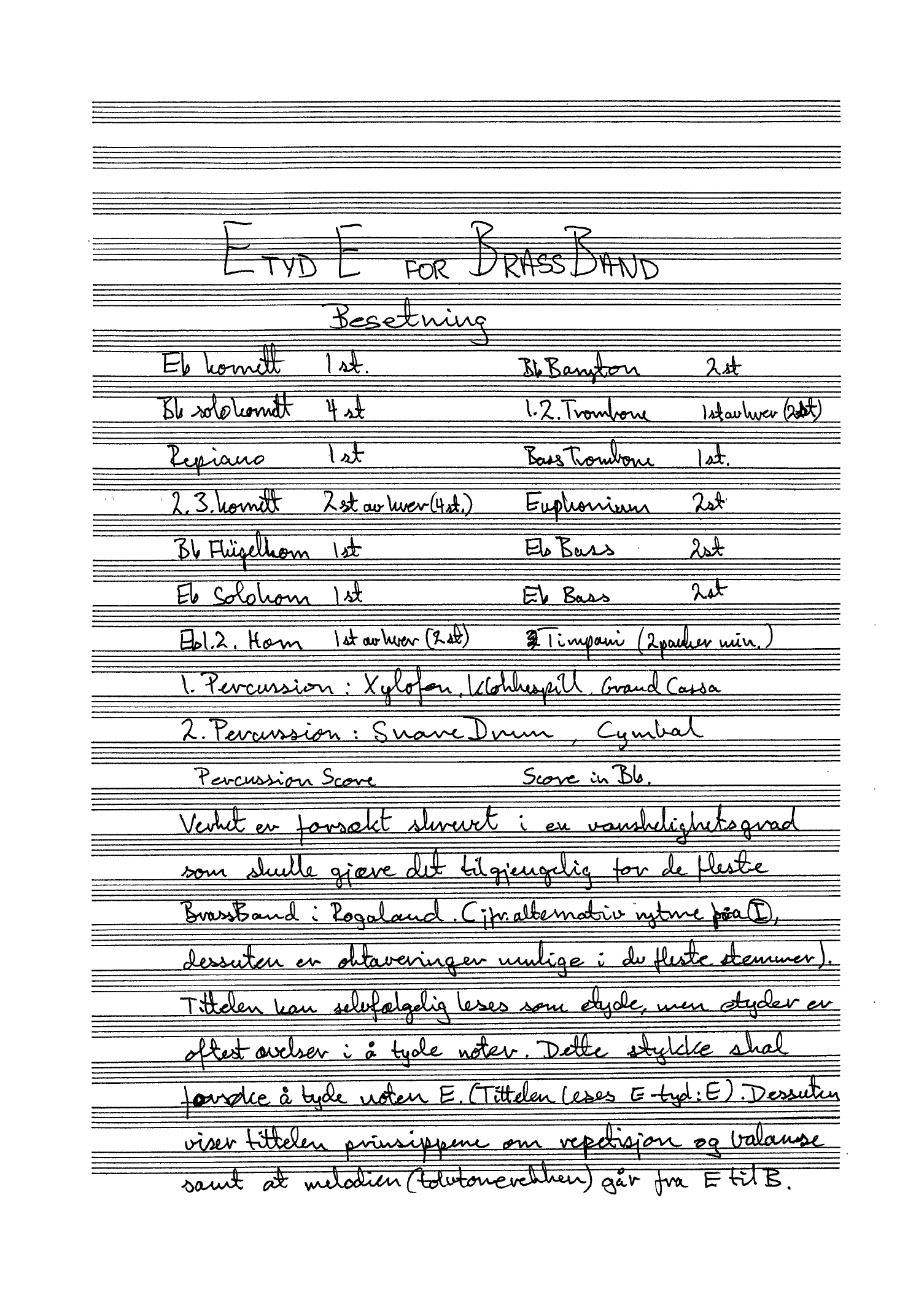 Etude for Brass Band : An Ouverture - Image 2