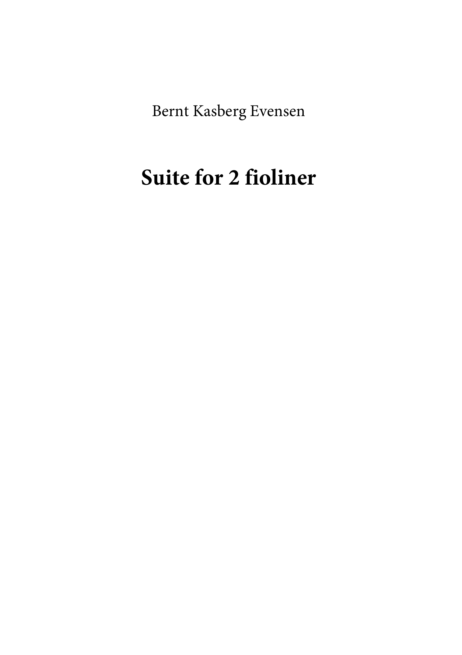 Suite for two Violins
