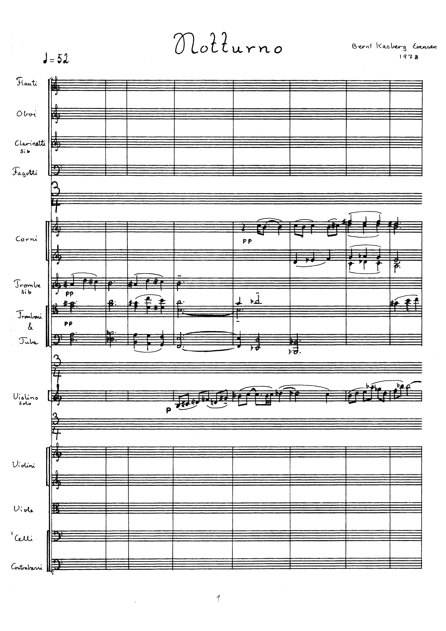 Notturno - Violin solo and orchestra