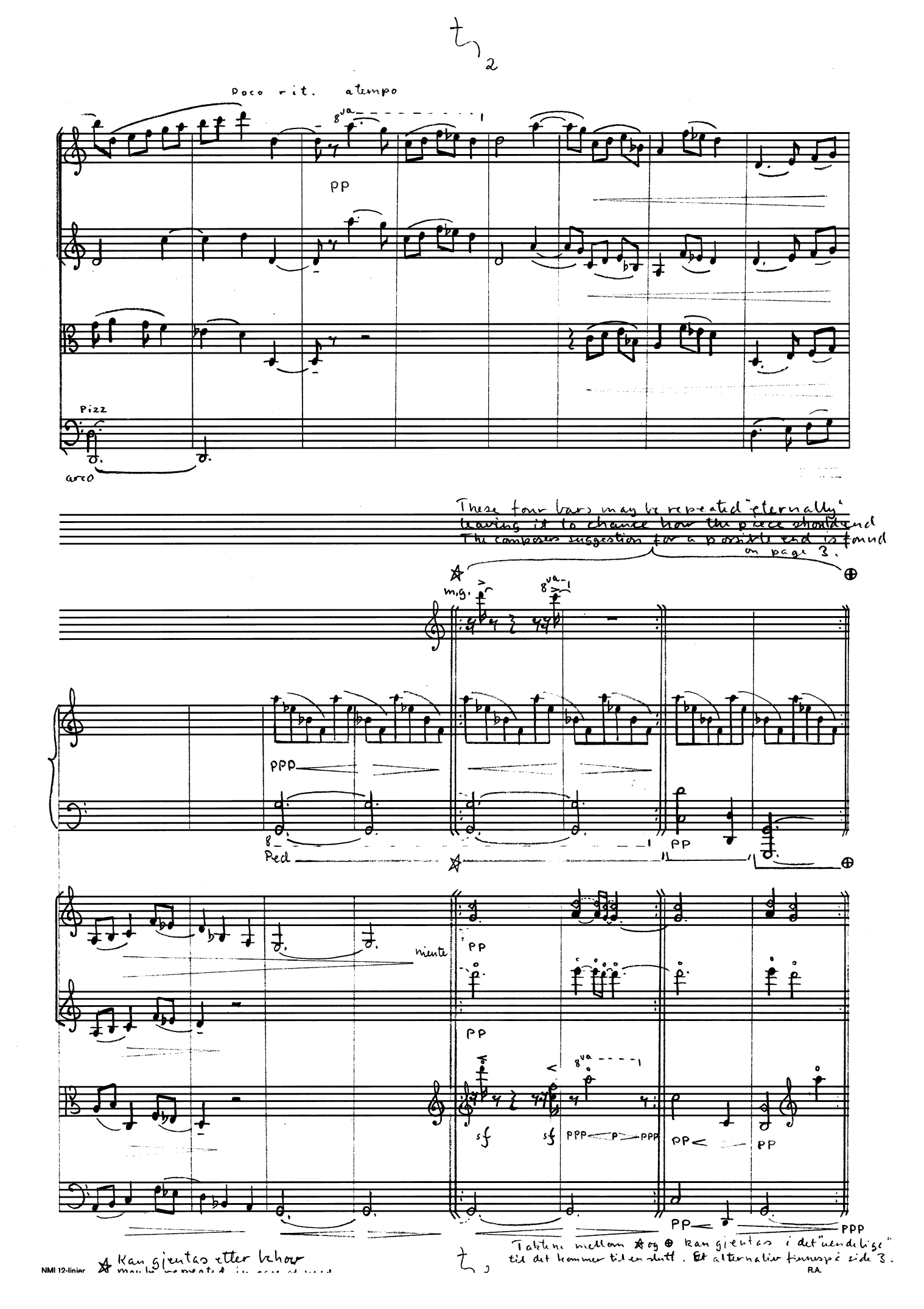 Tyge Brahes drøm - Musikk til en scene av Christian Høgsbergs skuespill Tyge Brahe : For klaverkvintett - Image 4