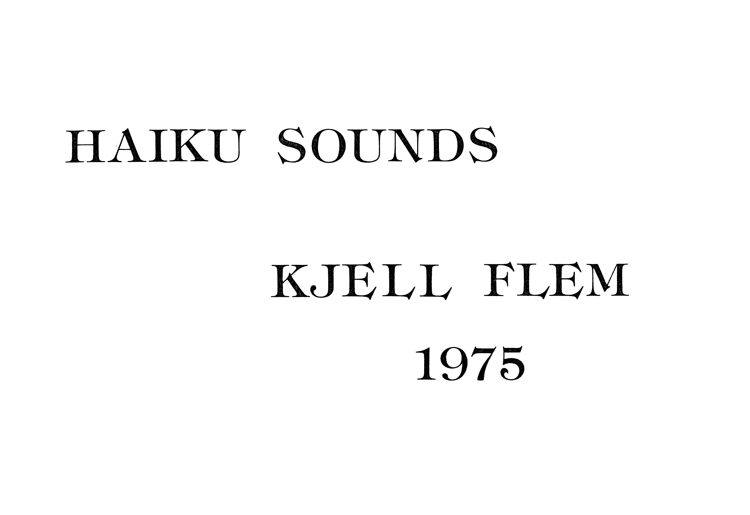 Haiku Sounds