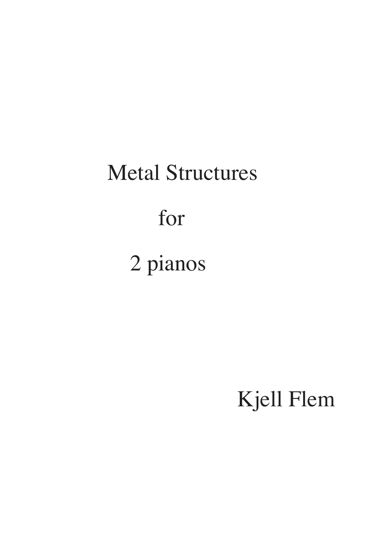 Metal Structures - Titanium