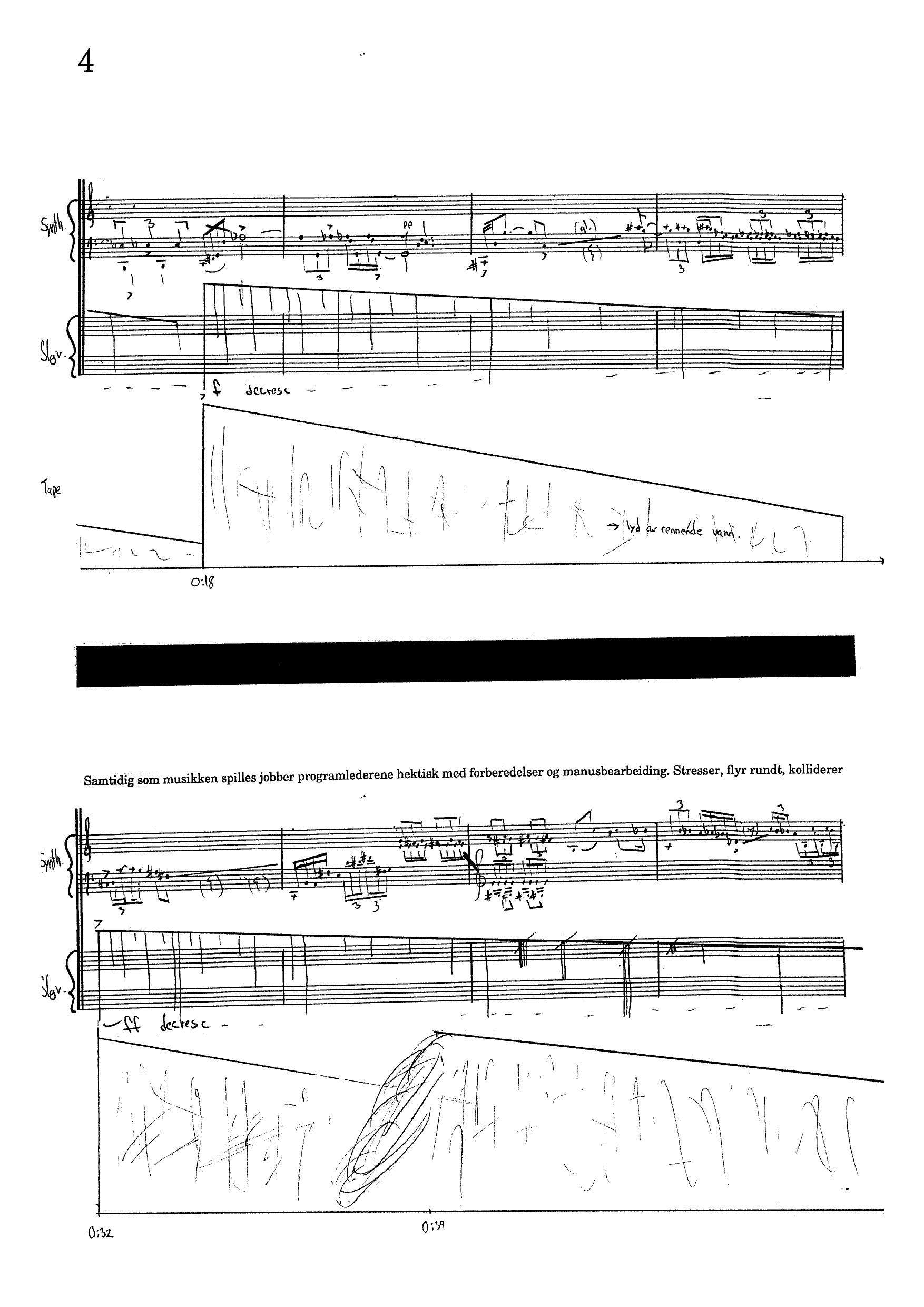 Opera fl. av opus - Konsertdrama i 8 opus for 2 mannlige skuespillere, 3 kvinnelige sangere, 1 violin, 1 keyboard, 1 sl.verk/percussion, 1 tekniker og tapes - Bilde 4