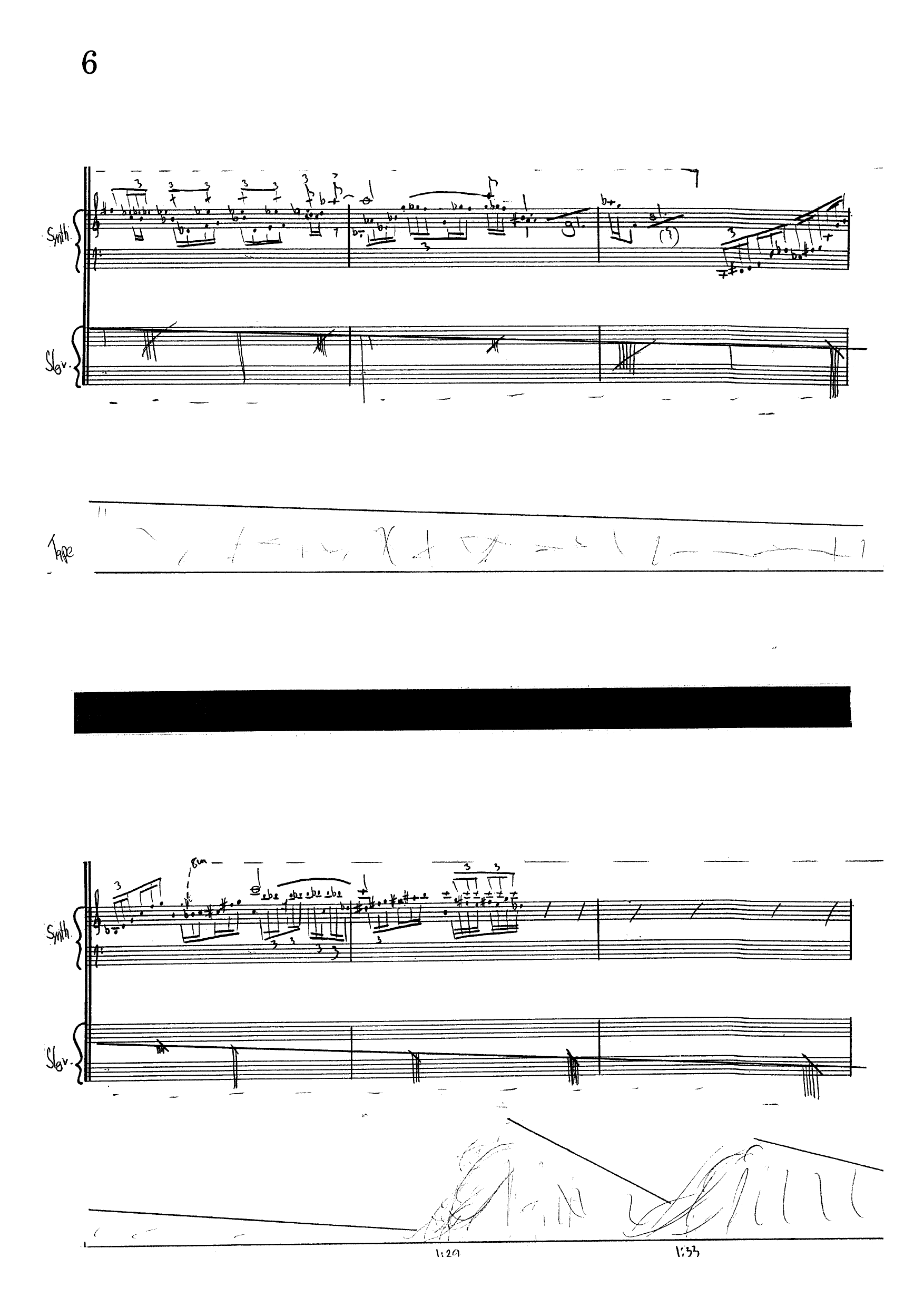 Opera fl. av opus - Konsertdrama i 8 opus for 2 mannlige skuespillere, 3 kvinnelige sangere, 1 violin, 1 keyboard, 1 sl.verk/percussion, 1 tekniker og tapes - Bilde 6