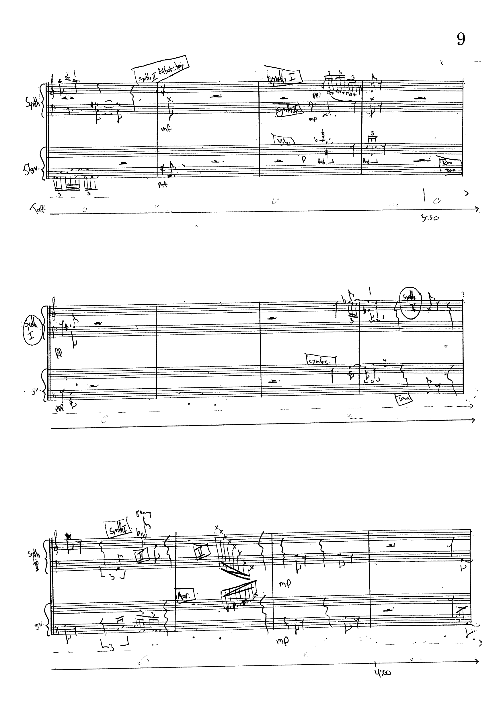 Opera fl. av opus - Konsertdrama i 8 opus for 2 mannlige skuespillere, 3 kvinnelige sangere, 1 violin, 1 keyboard, 1 sl.verk/percussion, 1 tekniker og tapes - Bilde 9