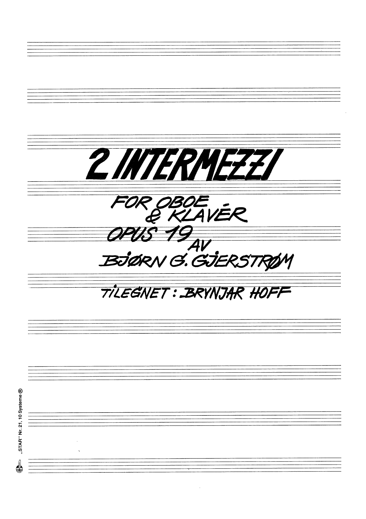 2 Intermezzi for oboe & klavér, op. 19