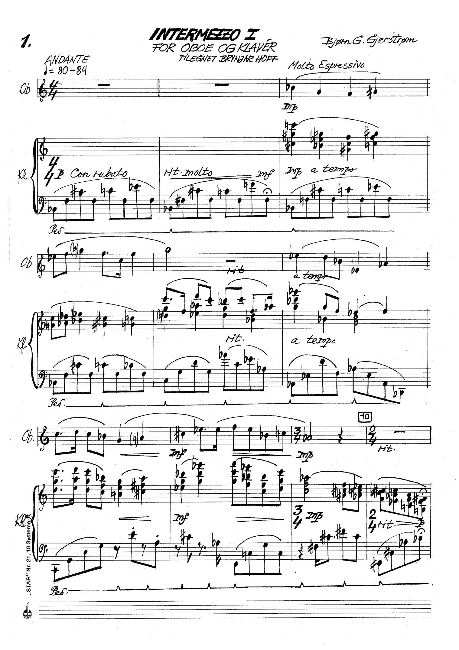 2 Intermezzi for oboe & klavér, op. 19 - Bilde 3