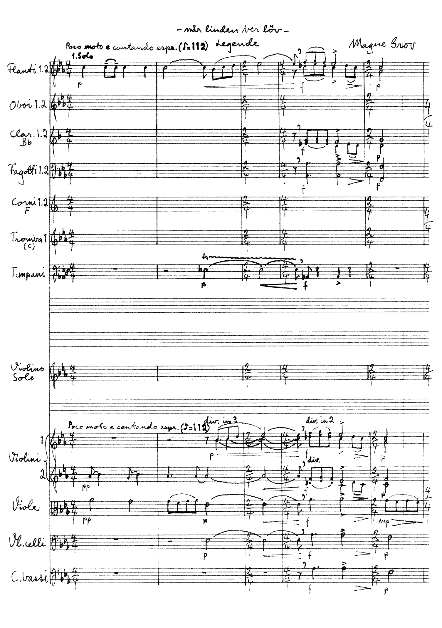 Når linden ber løv - Legende for violin og orkester - Bilde 3