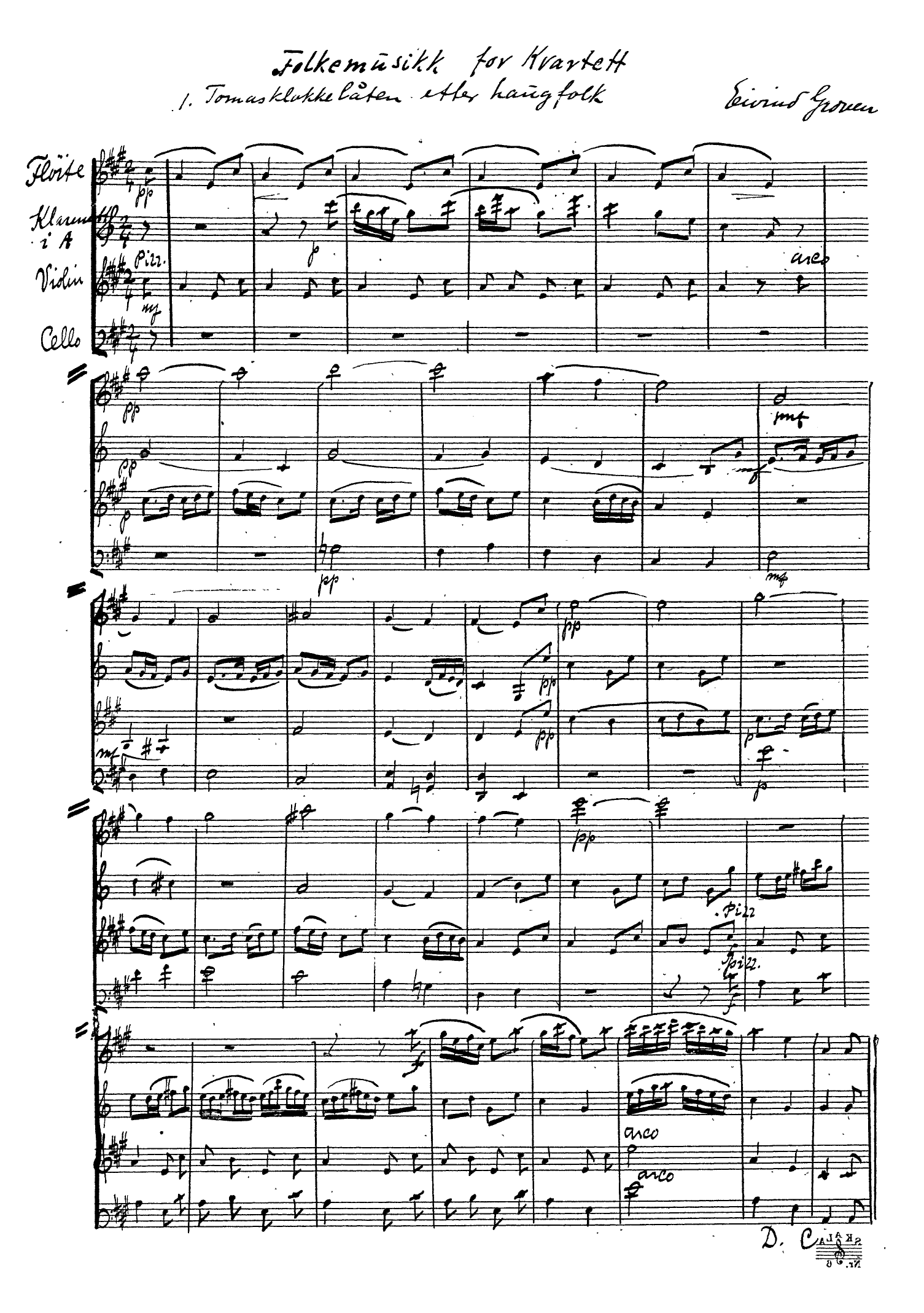 Folkemusikk for kvartett