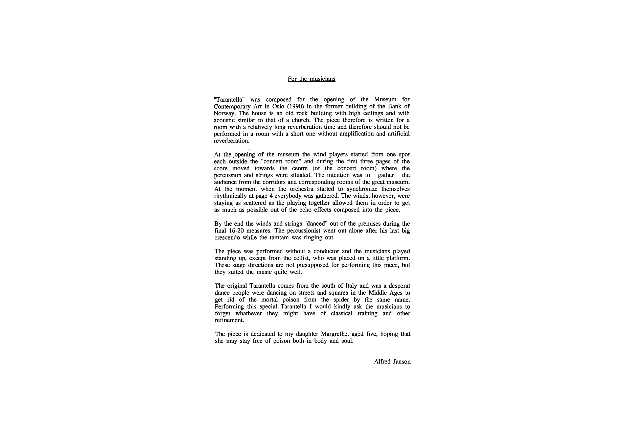 Tarantella for Flute, Melodica, Alto Saxophone, Percussion, 1 Violin, 1 Cello - Image 2
