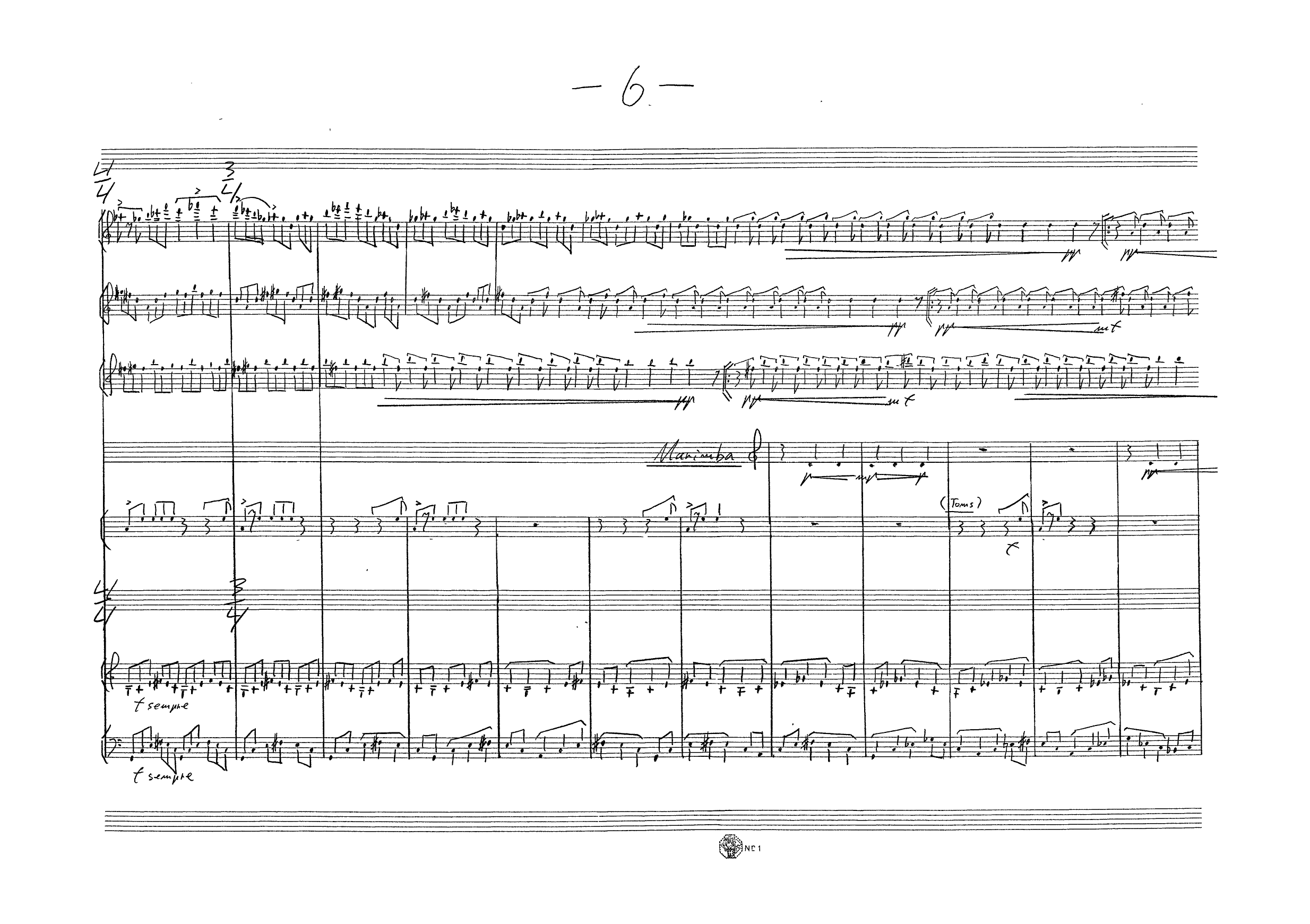 Tarantella for Flute, Melodica, Alto Saxophone, Percussion, 1 Violin, 1 Cello - Image 8