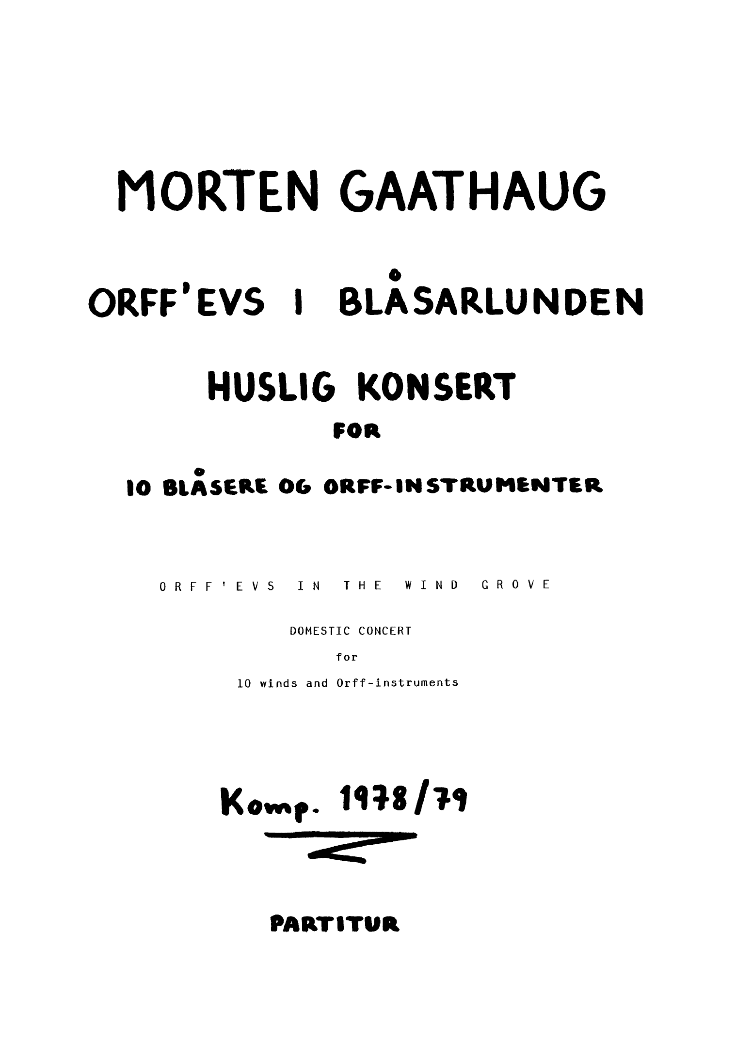 Orff'evs i blåsarlunden - Huslig konsert